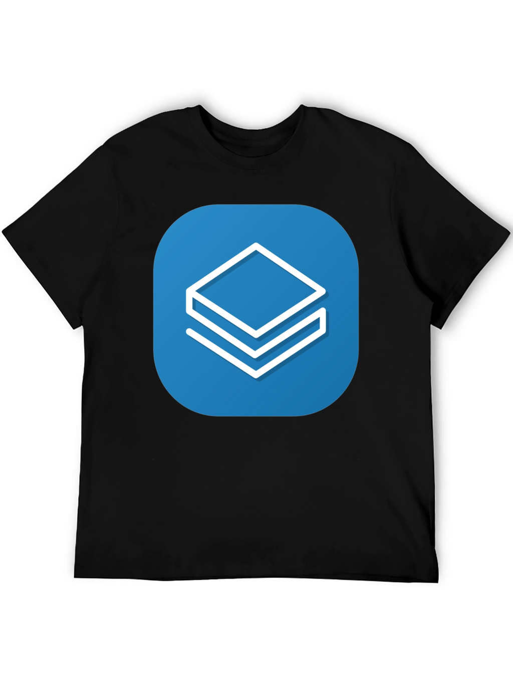 Abstract Stacked Squares Graphic T-Shirt - Casual Style