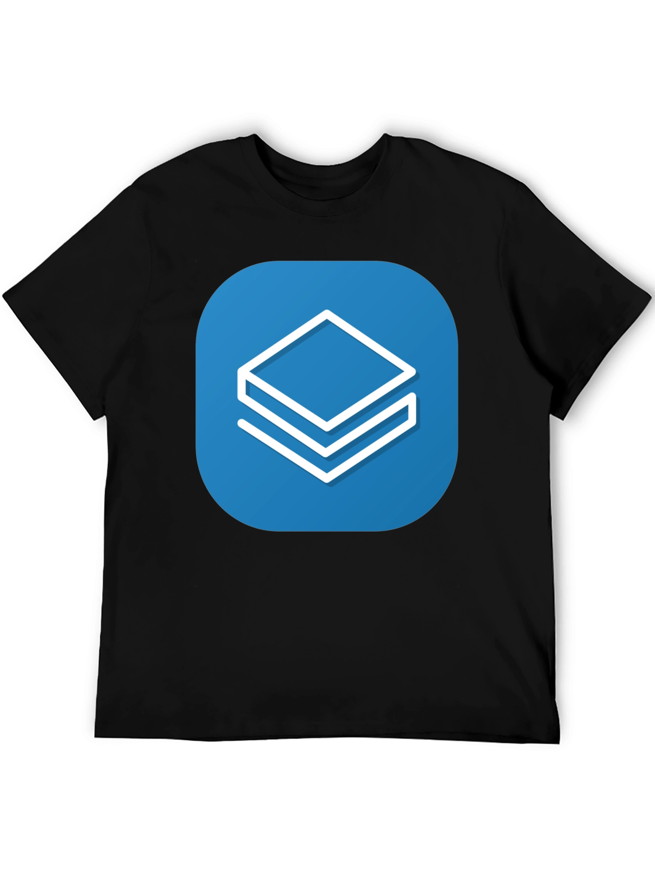 Abstract Stacked Squares Graphic T-Shirt - Casual Style