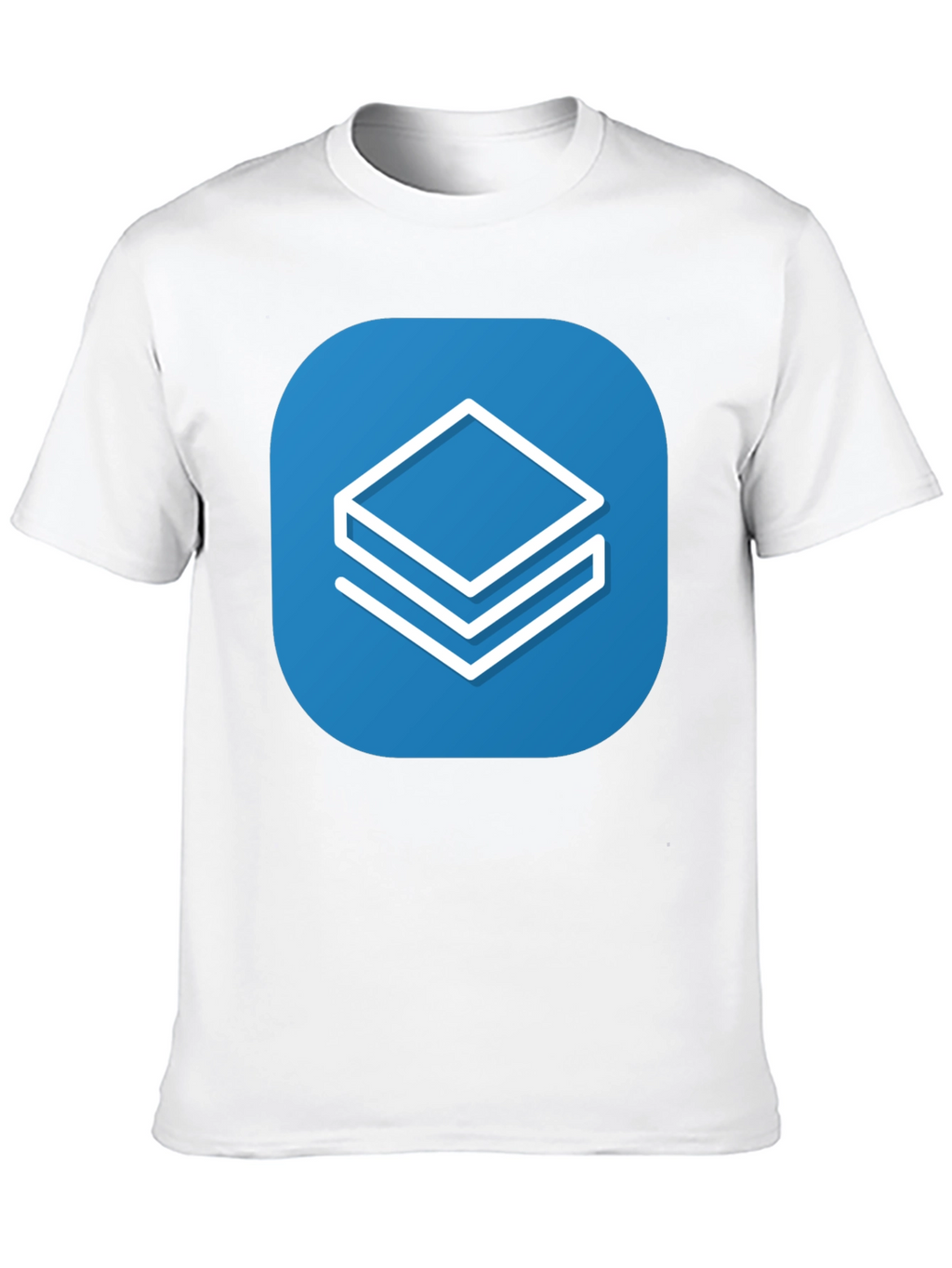 Abstract Stacked Squares Graphic T-Shirt - Casual Style