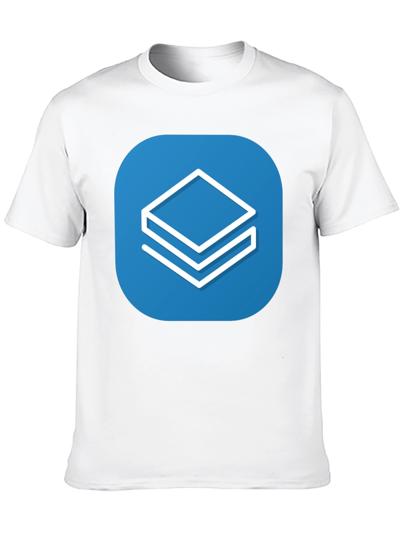 Abstract Stacked Squares Graphic T-Shirt - Casual Style