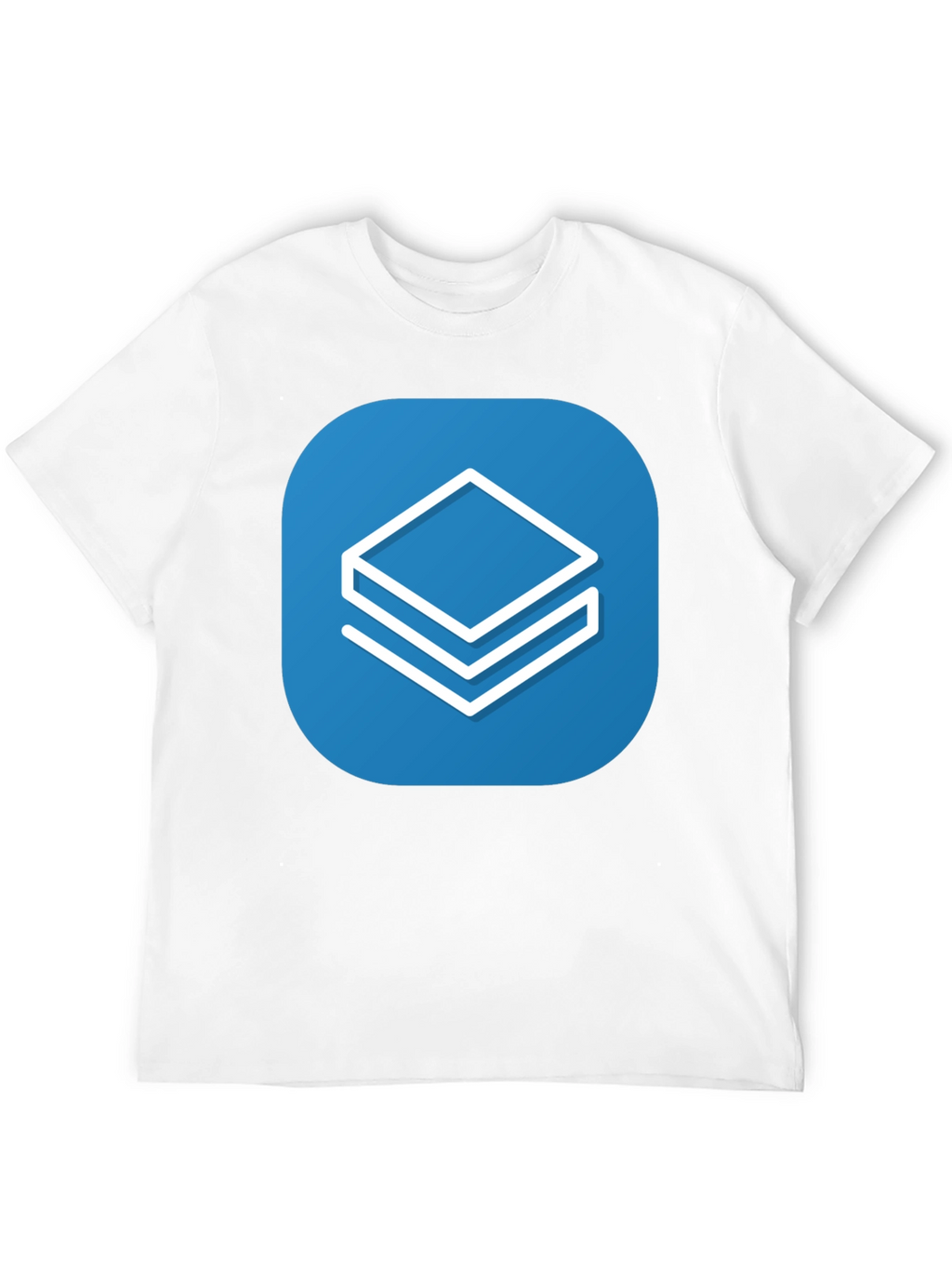 Abstract Stacked Squares Graphic T-Shirt - Casual Style