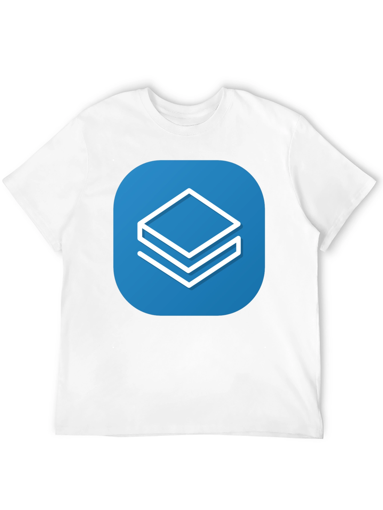 Abstract Stacked Squares Graphic T-Shirt - Casual Style