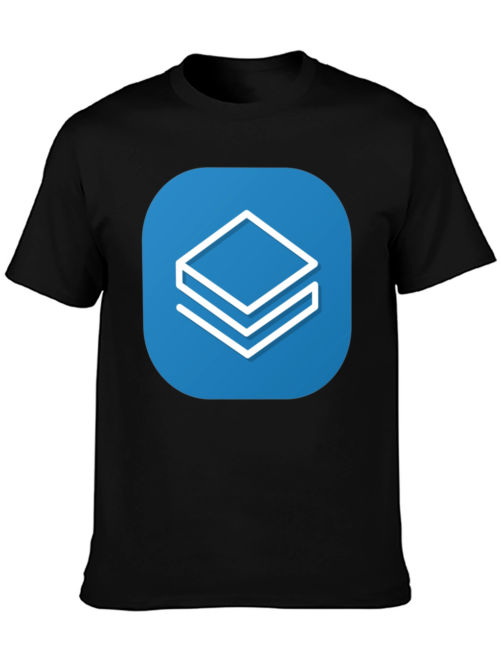 Abstract Stacked Squares Graphic T-Shirt - Casual Style
