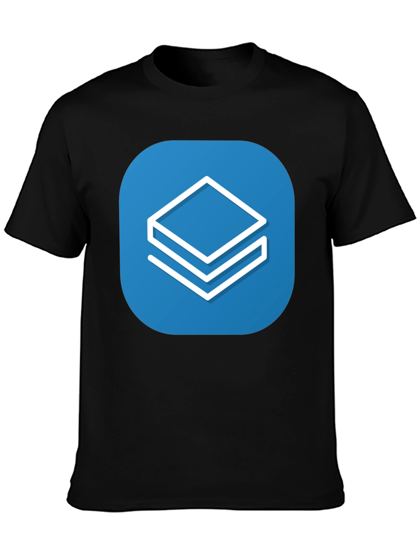 Abstract Stacked Squares Graphic T-Shirt - Casual Style