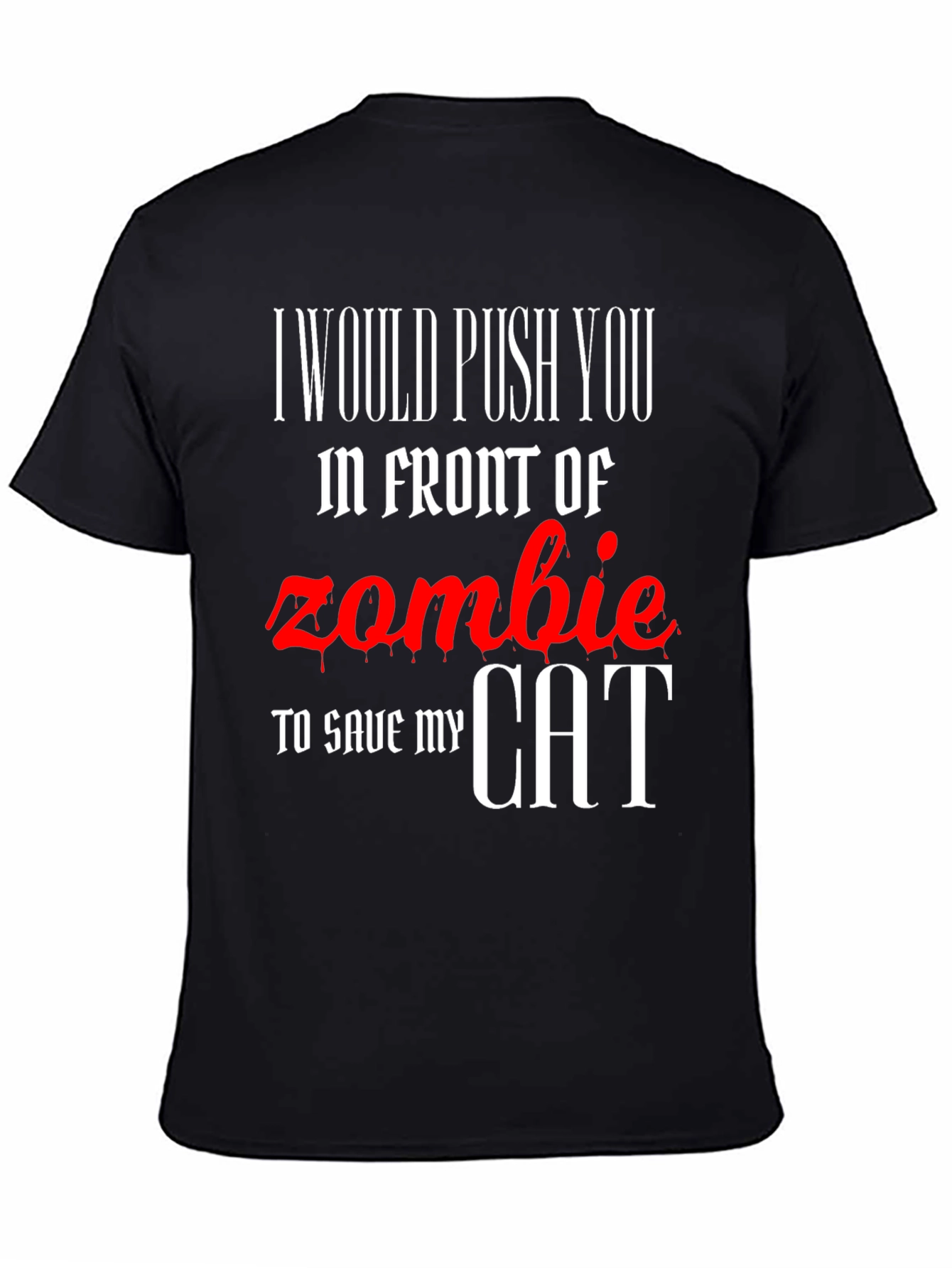 Zombie Cat Rescue Novelty T-Shirt