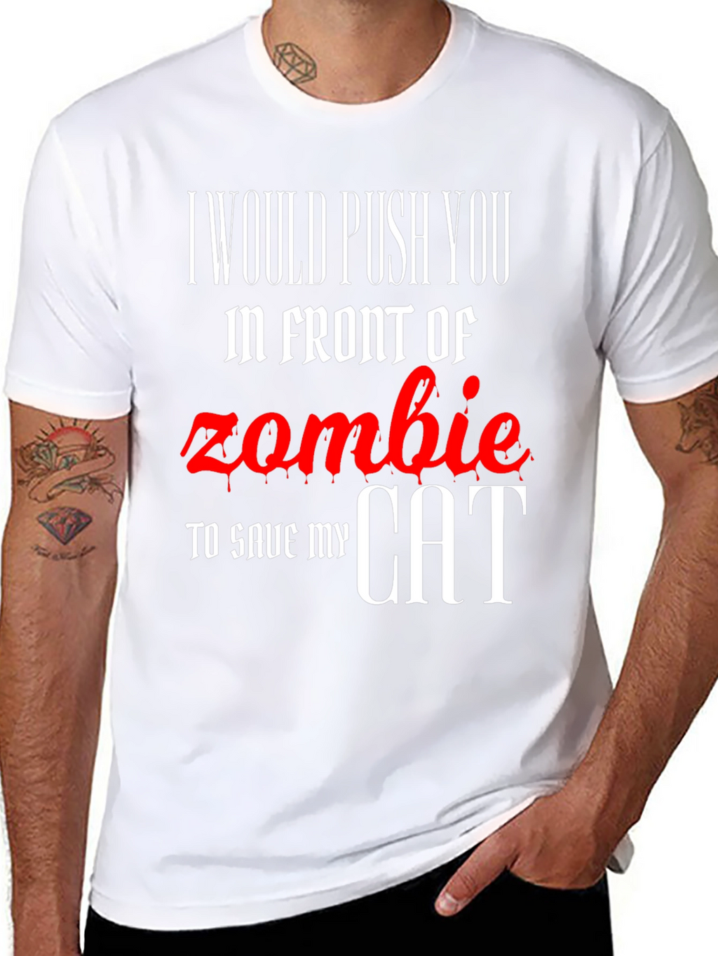 Zombie Cat Rescue Novelty T-Shirt