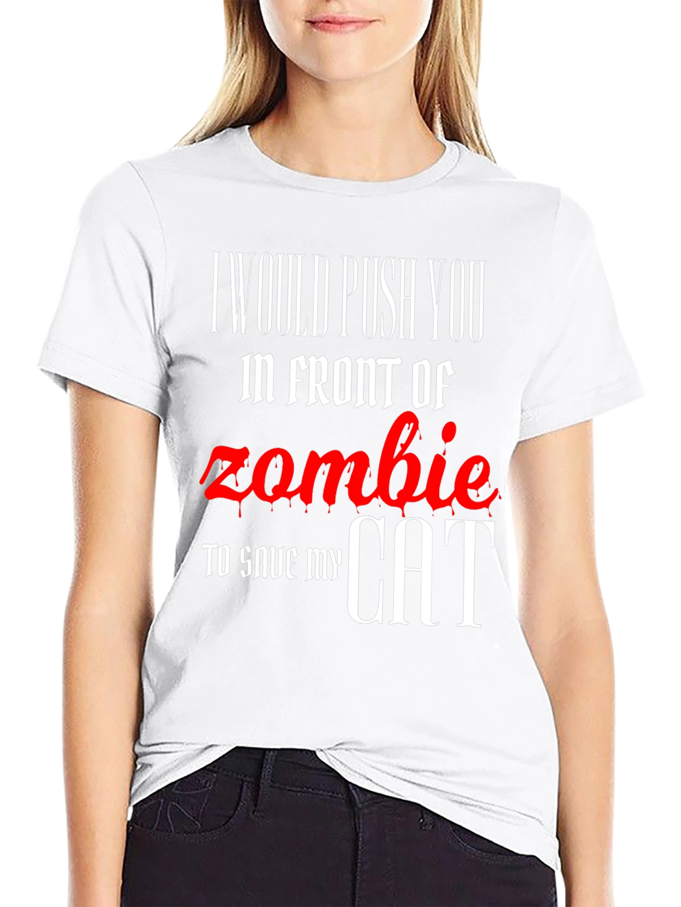 Zombie Cat Rescue Novelty T-Shirt