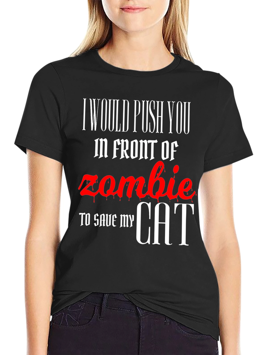 Zombie Cat Rescue Novelty T-Shirt