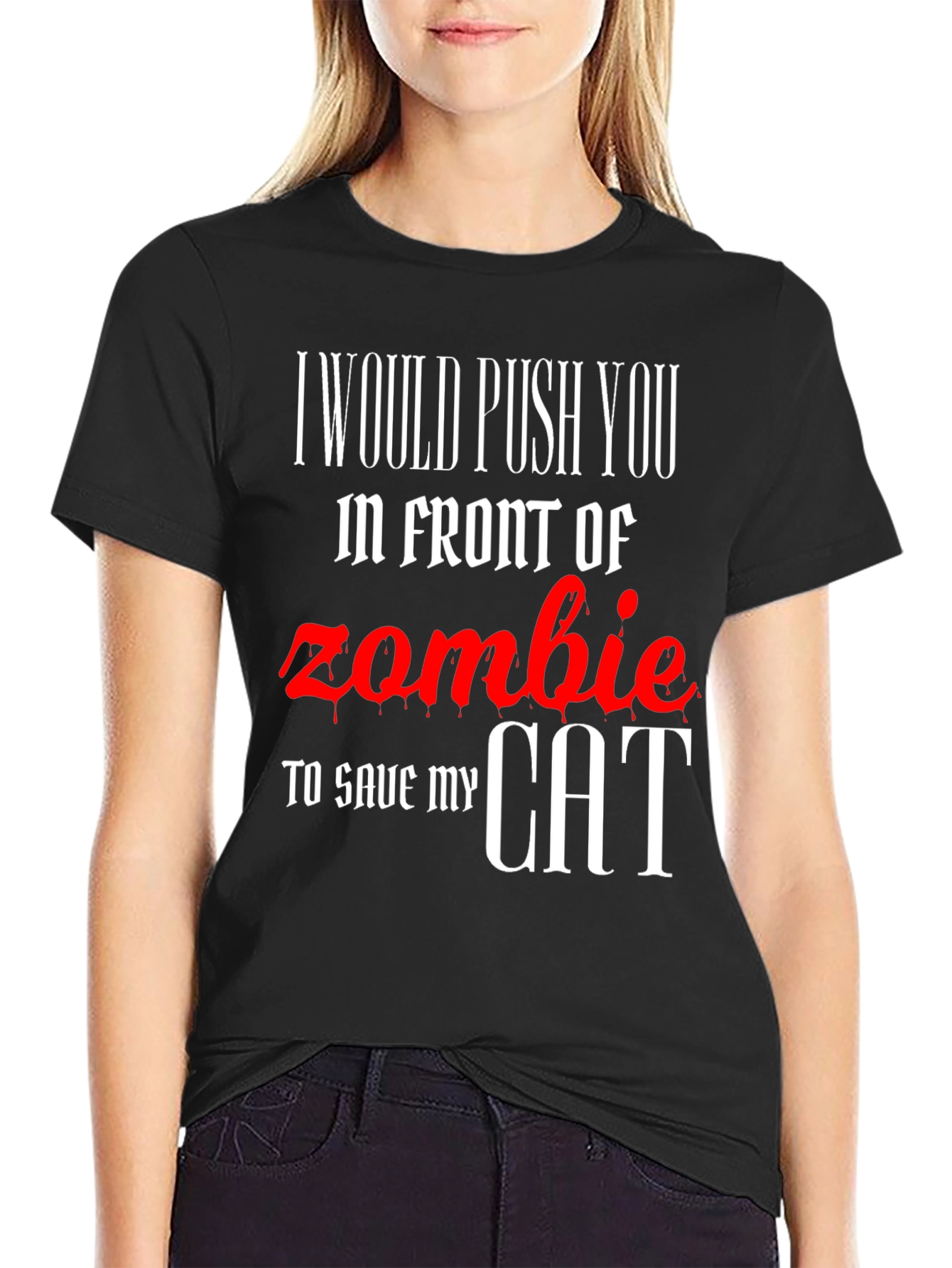 Zombie Cat Rescue Novelty T-Shirt