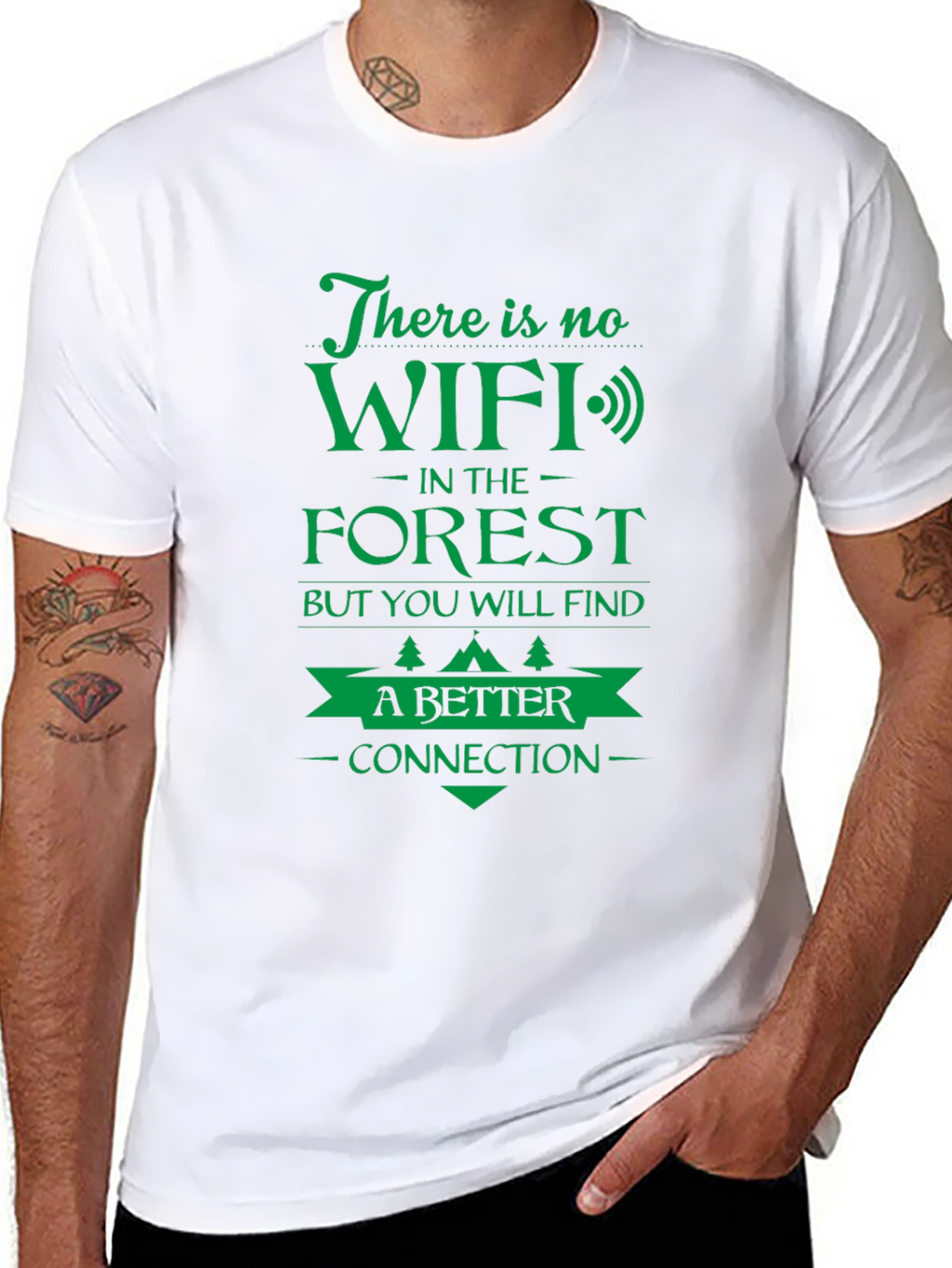 No WiFi in the Forest Graphic T-Shirt