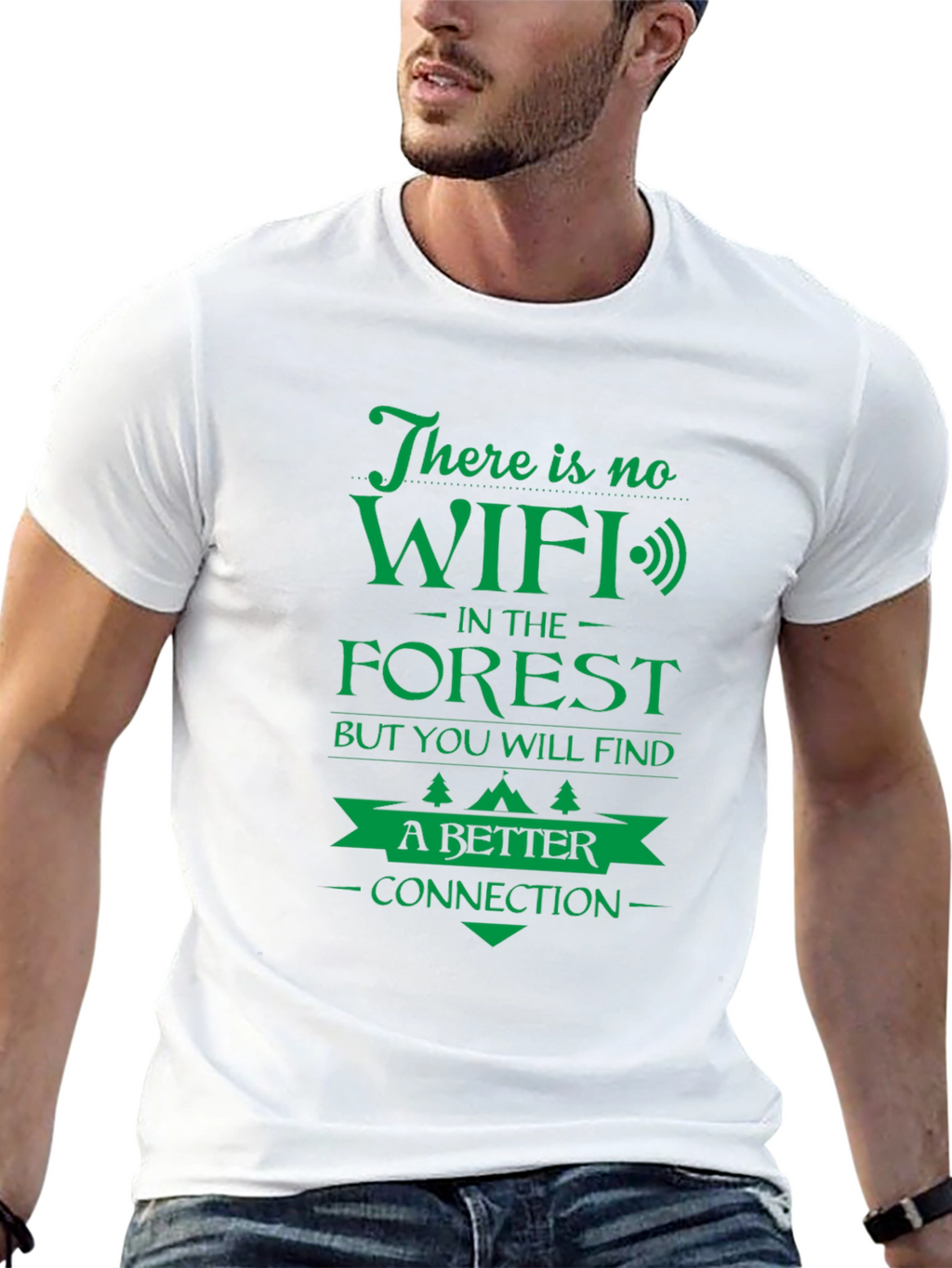 No WiFi in the Forest Graphic T-Shirt
