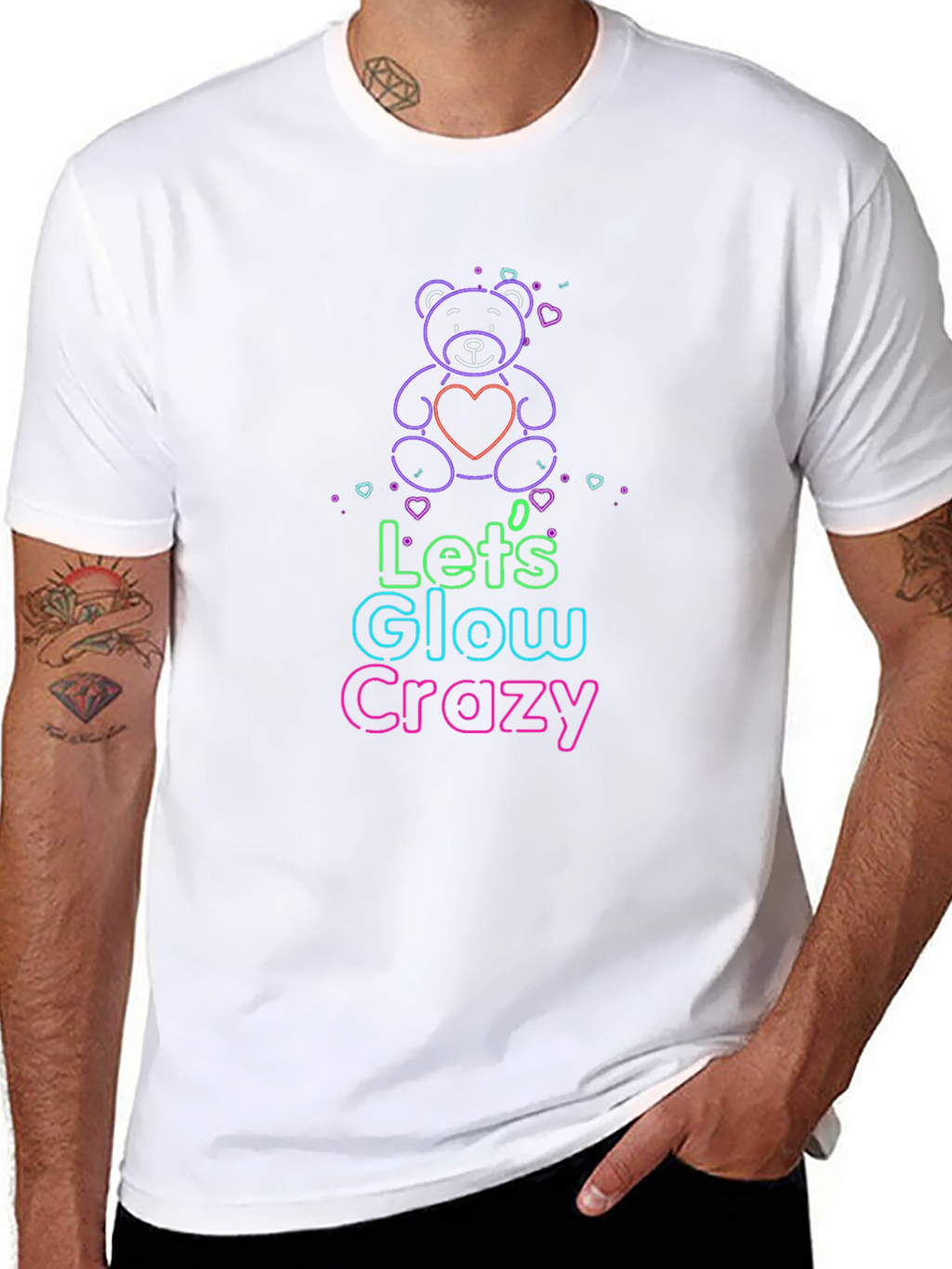 Glow Crazy Bear Graphic Tee
