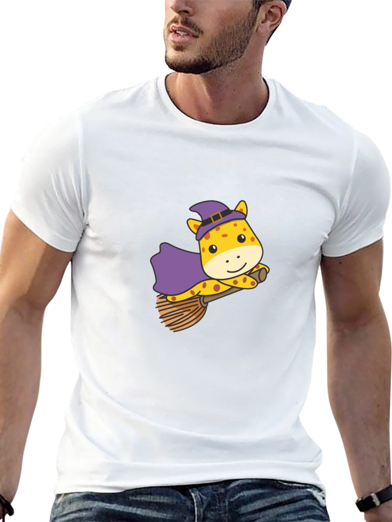 Giraffe Witch T-Shirt - Halloween Fun