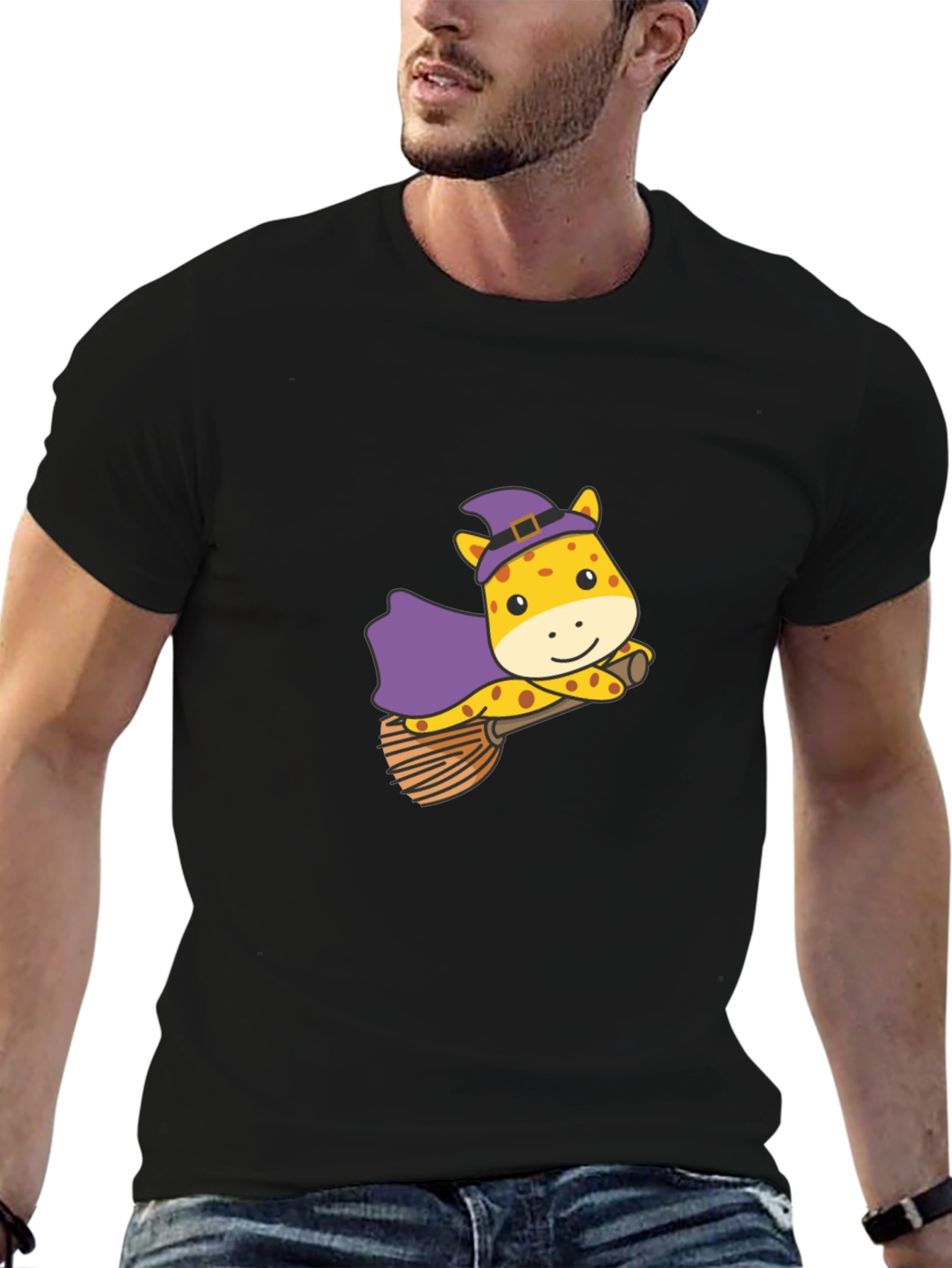 Giraffe Witch T-Shirt - Halloween Fun