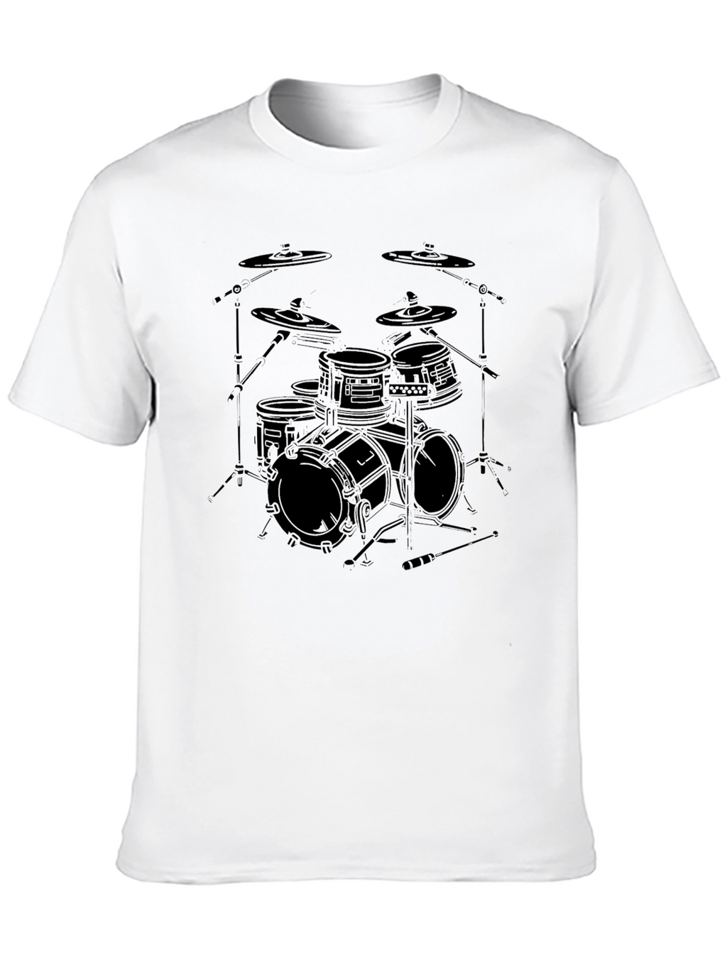 Drum Kit Graphic T-Shirt - Musician Style Tee