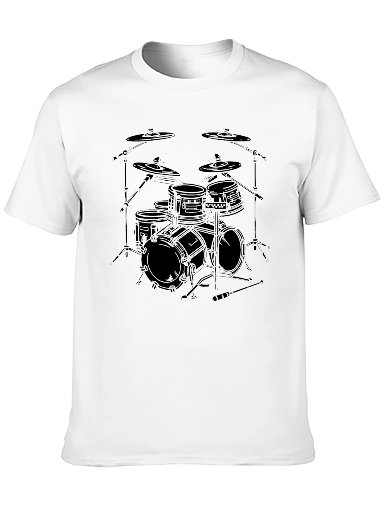 Drum Kit Graphic T-Shirt - Musician Style Tee