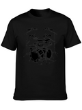Drum Kit Graphic T-Shirt - Musician Style Tee