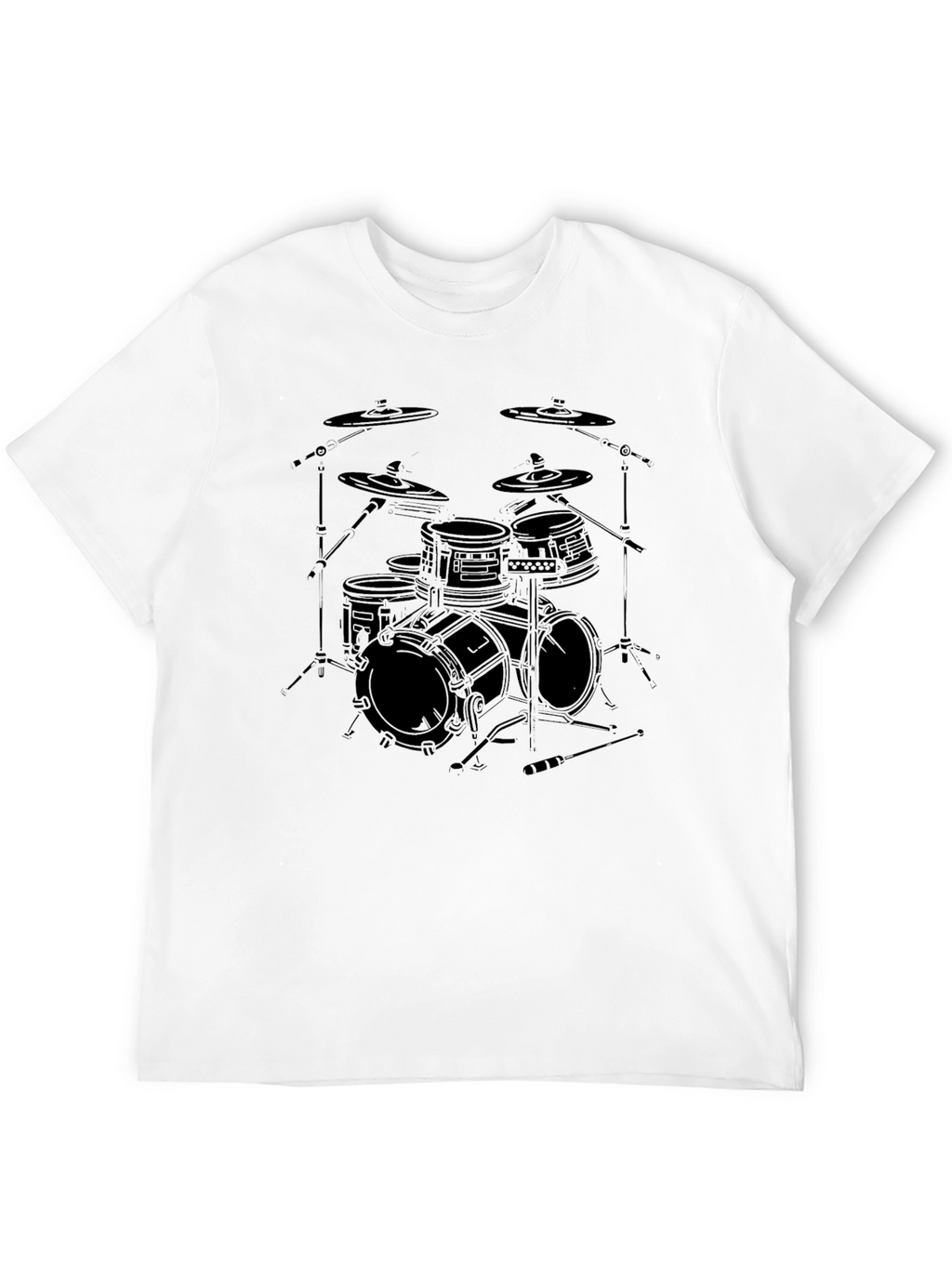 Drum Kit Graphic T-Shirt - Musician Style Tee