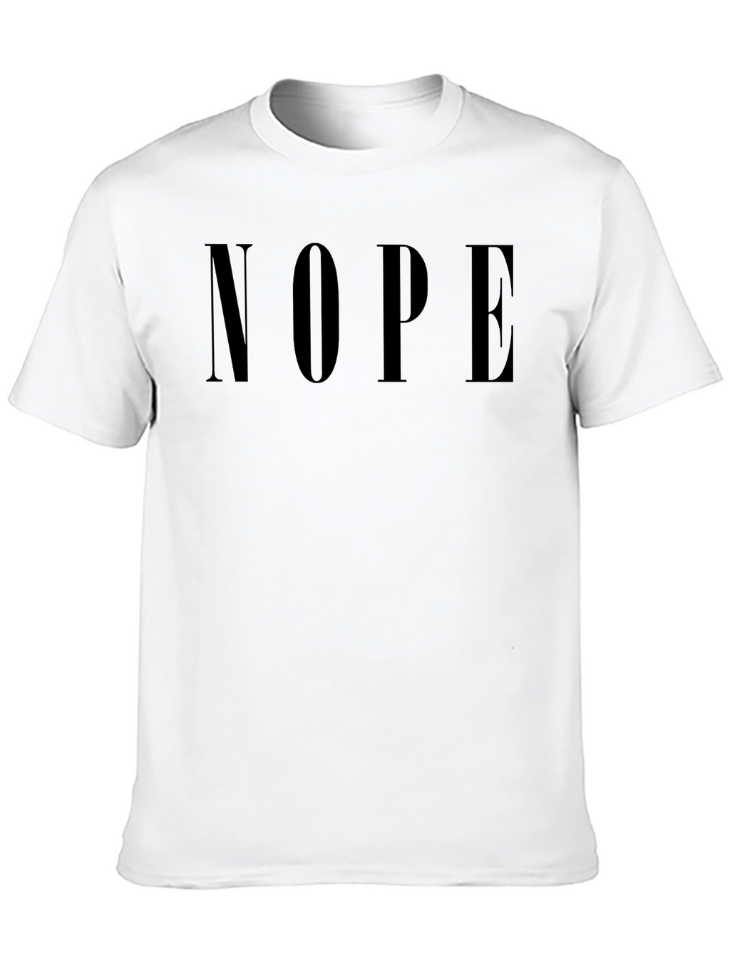 Nope Graphic Print Mens Black T-Shirt