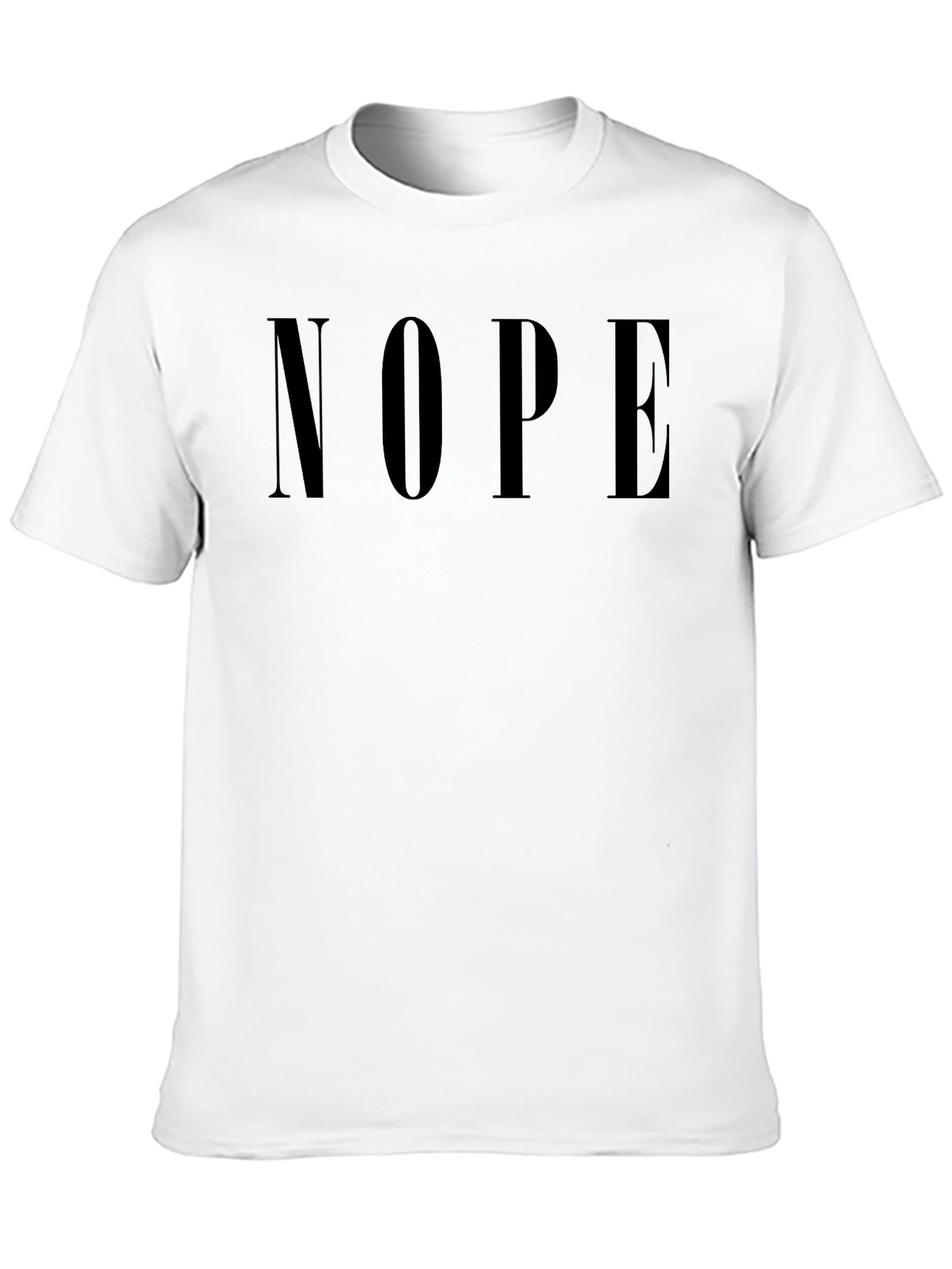 Nope Graphic Print Mens Black T-Shirt