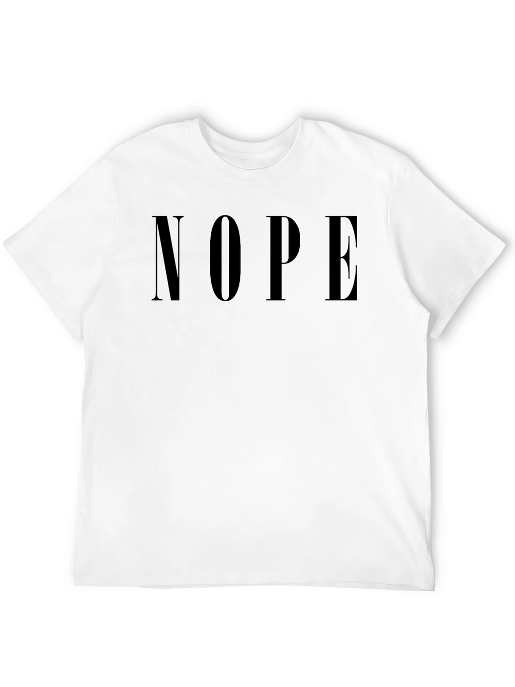 Nope Graphic Print Mens Black T-Shirt