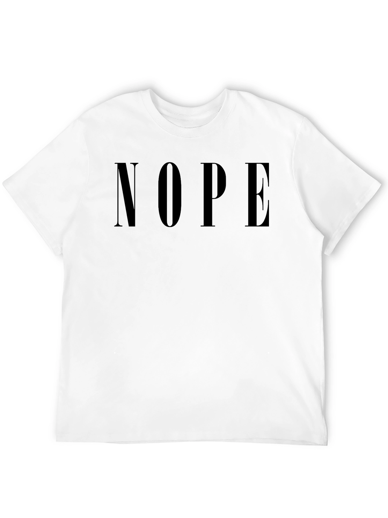 Nope Graphic Print Mens Black T-Shirt