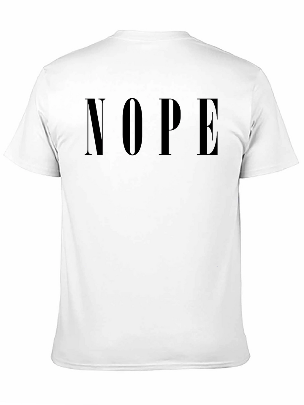 Nope Graphic Print Mens Black T-Shirt