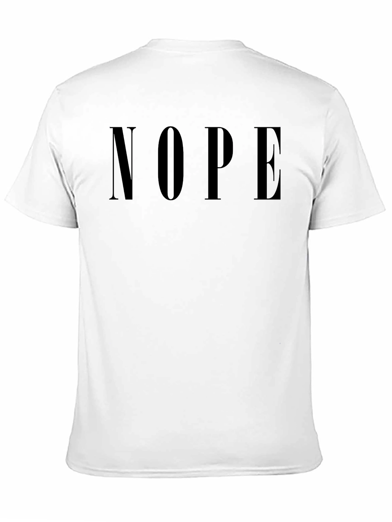 Nope Graphic Print Mens Black T-Shirt
