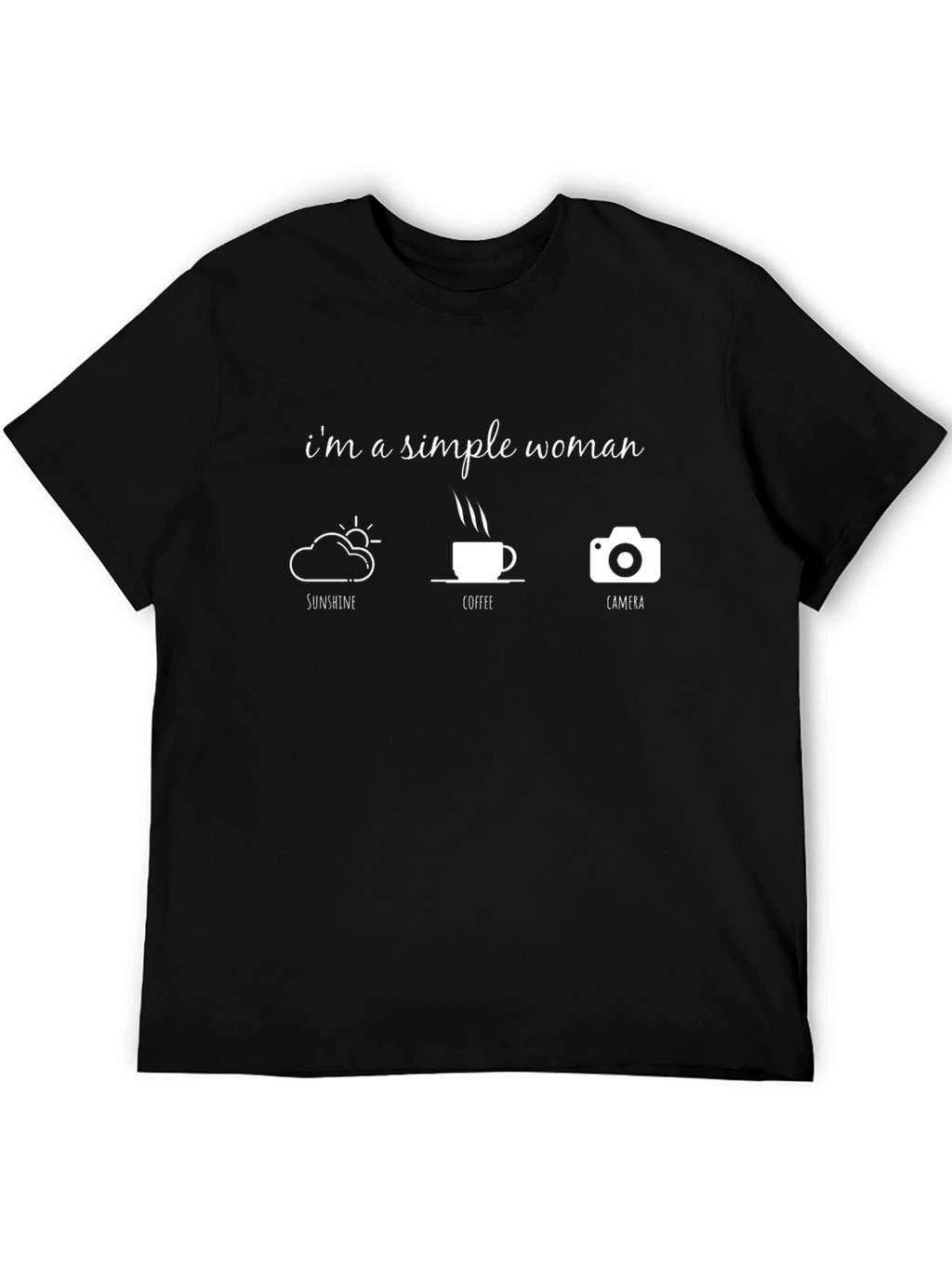 Simple Woman T-Shirt - Sunshine Coffee Camera