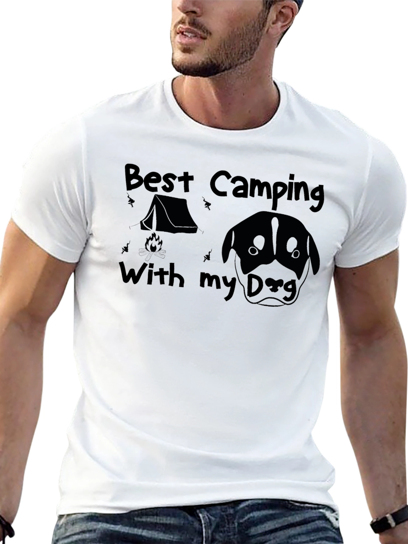 Camping with My Dog Graphic Tee