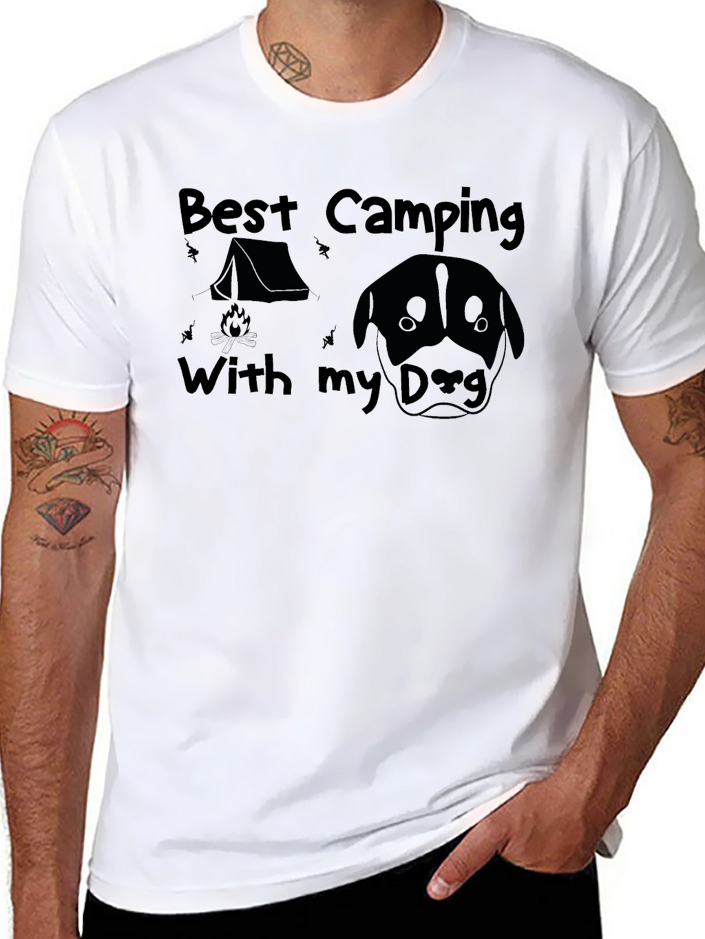Camping with My Dog Graphic Tee