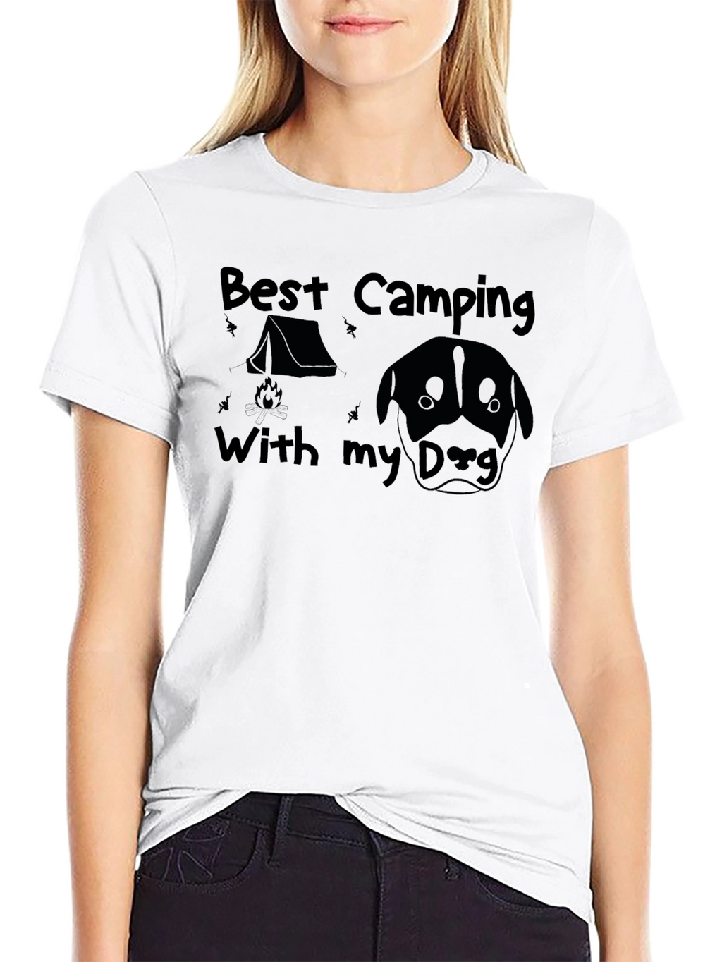 Camping with My Dog Graphic Tee