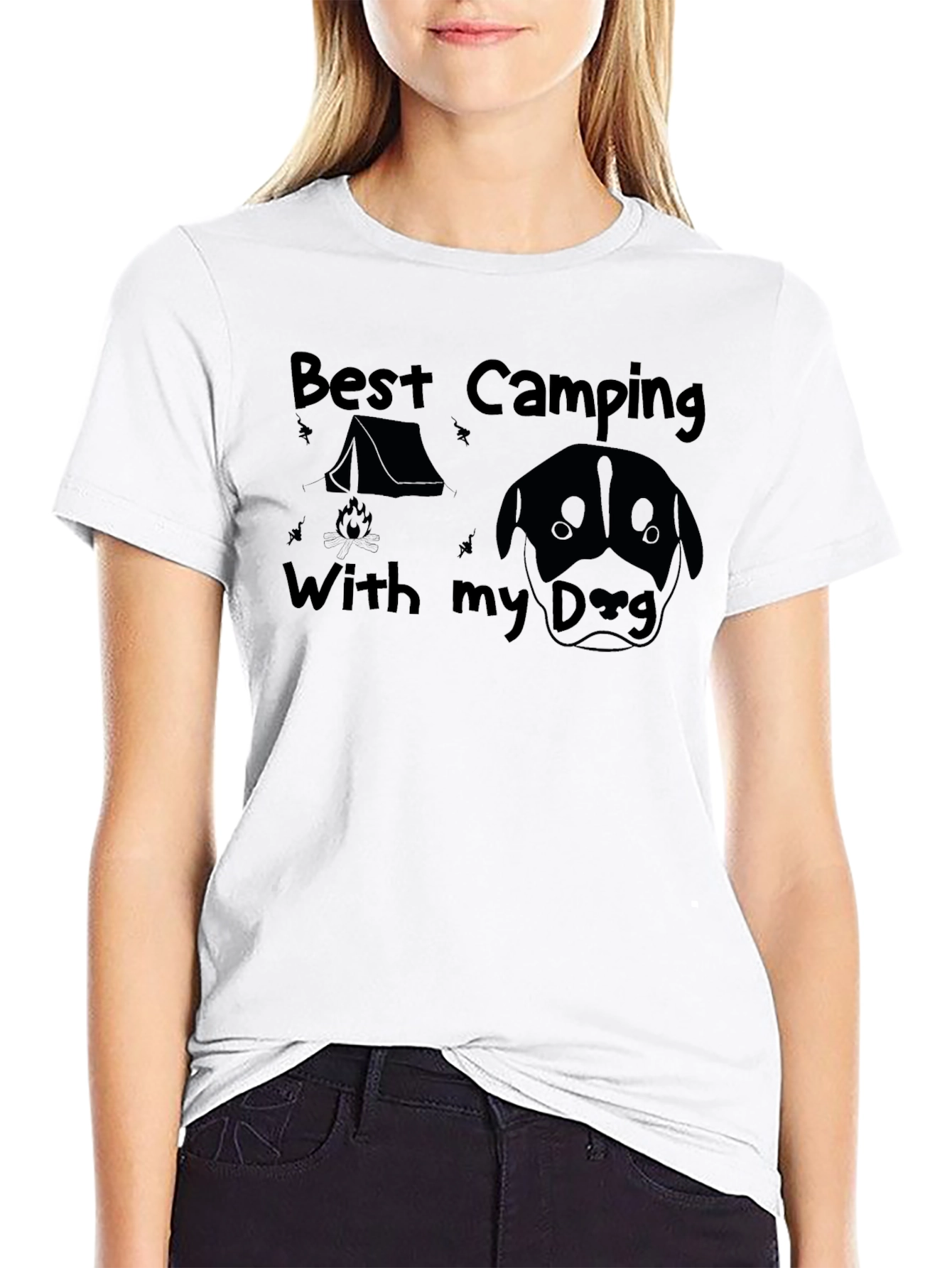 Camping with My Dog Graphic Tee