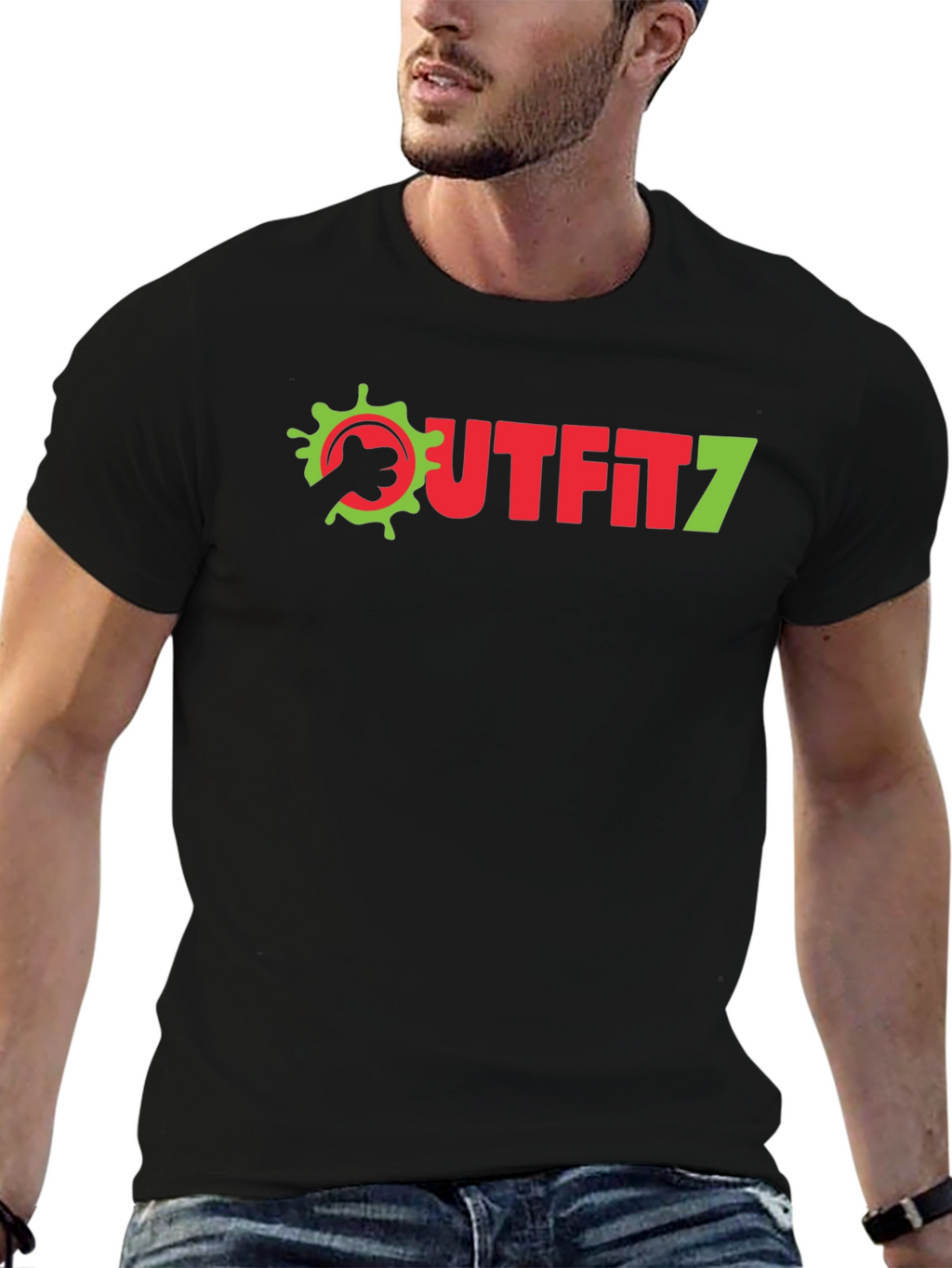Outfit7 Black Graphic Tee