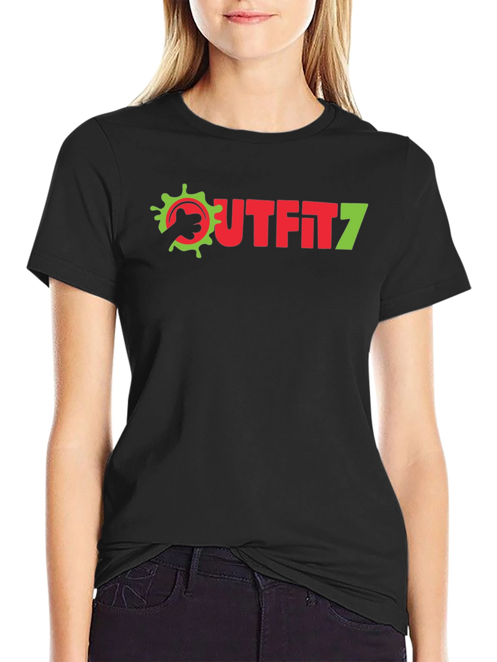 Outfit7 Black Graphic Tee