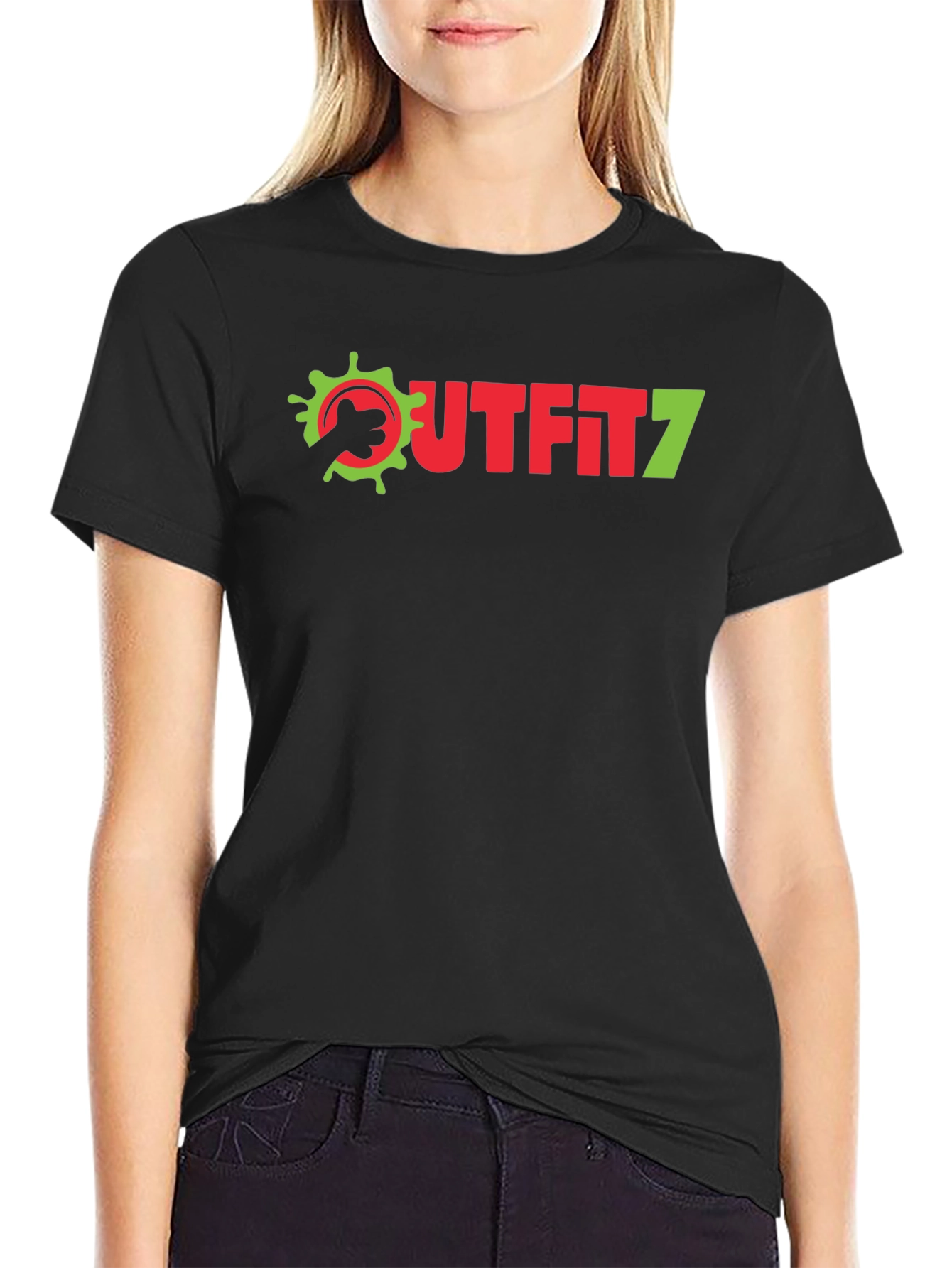 Outfit7 Black Graphic Tee