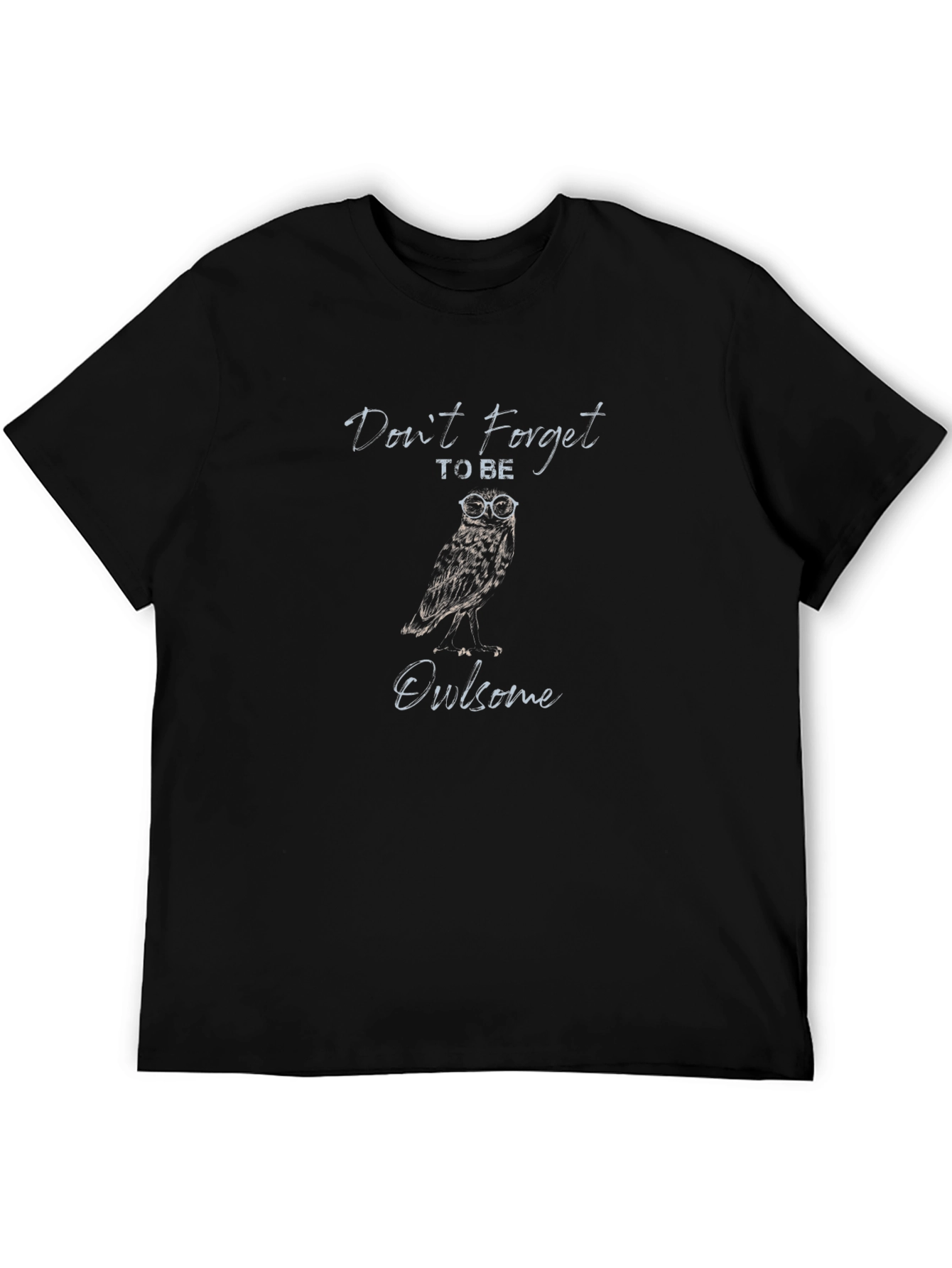 Owl-some Black T-Shirt: Be Awesome Tee