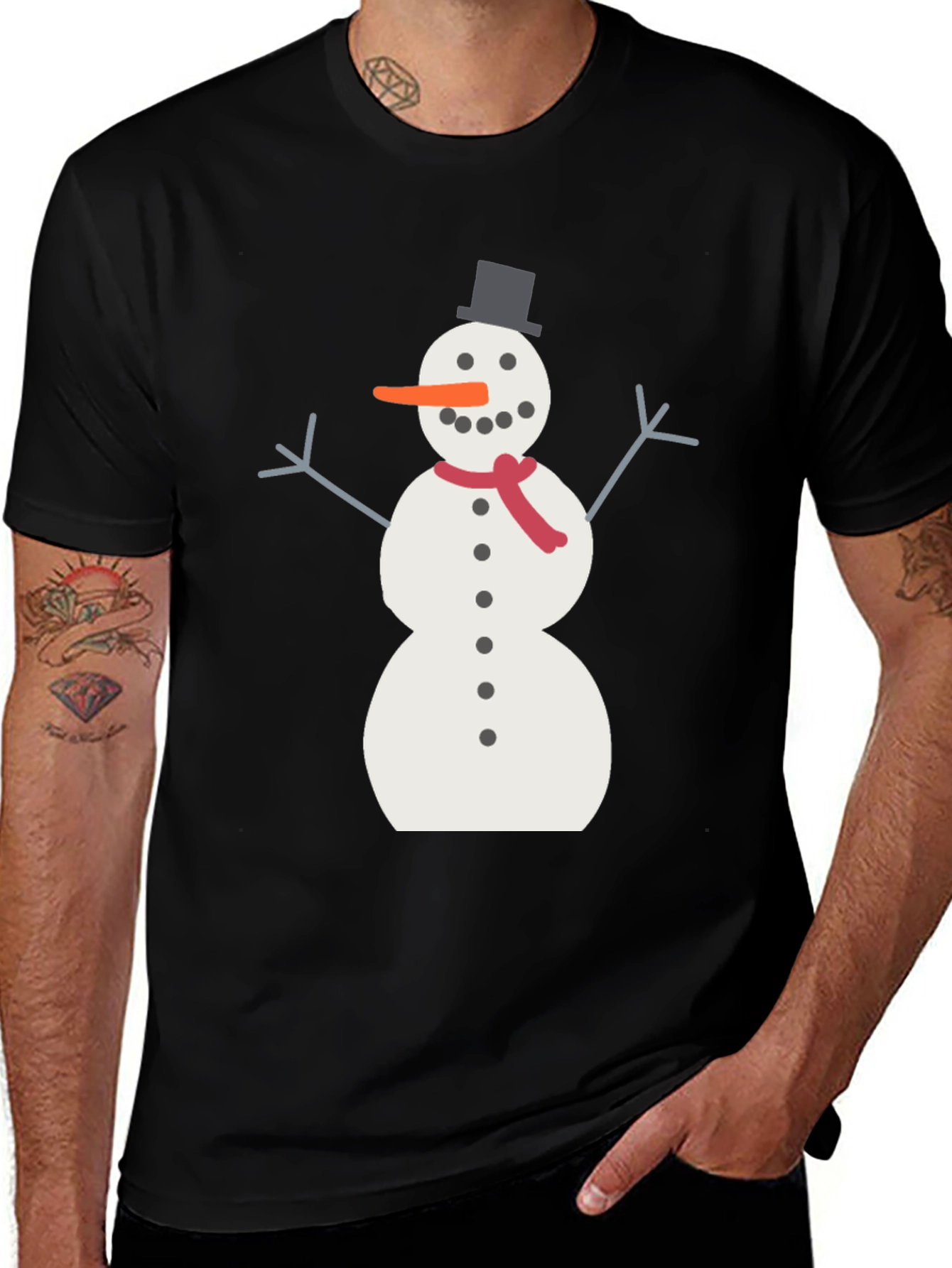Snowman Graphic Tee - Winter Holiday T-Shirt