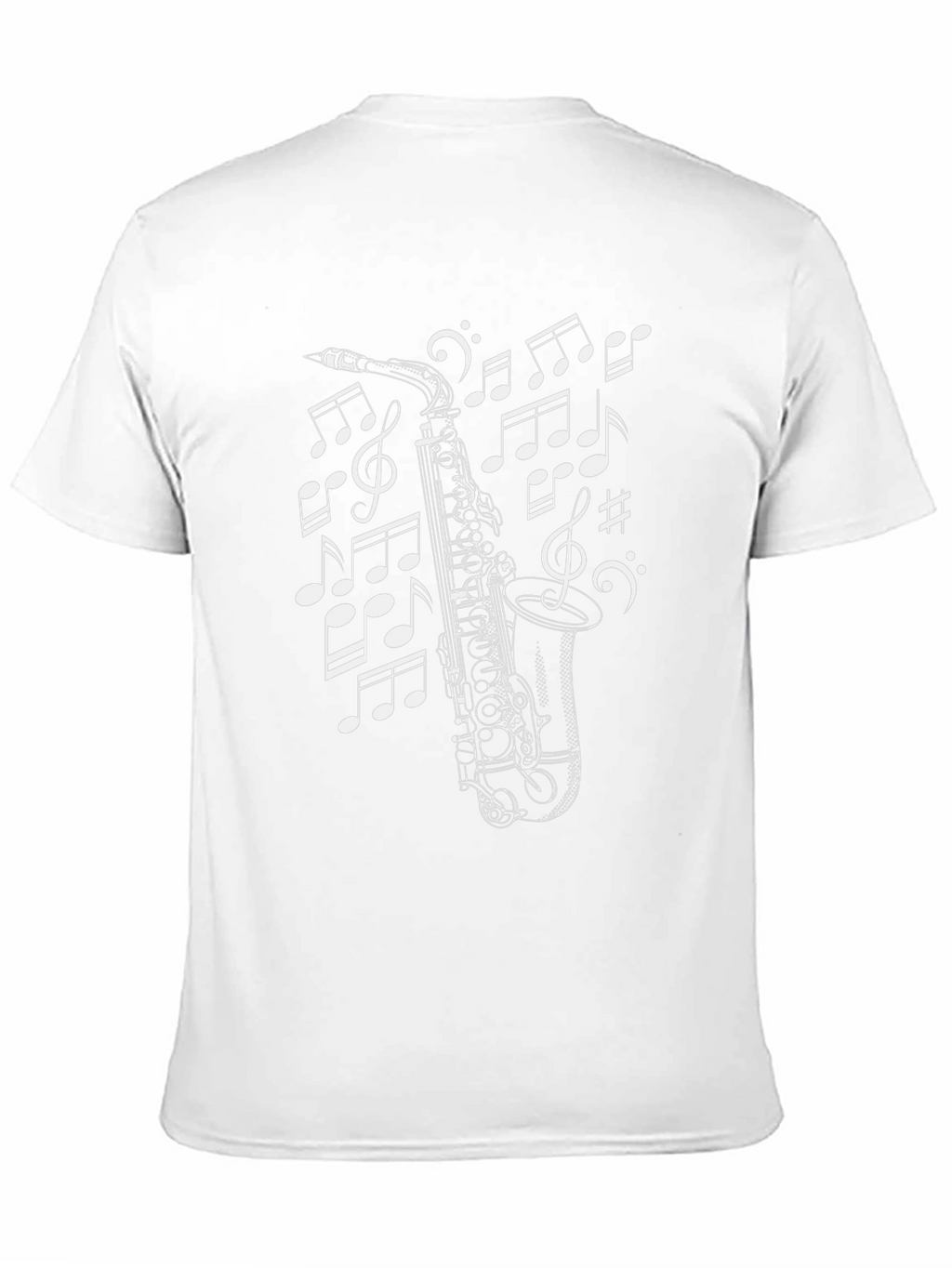 Musical Saxophone T-Shirt - Black Cotton Tee