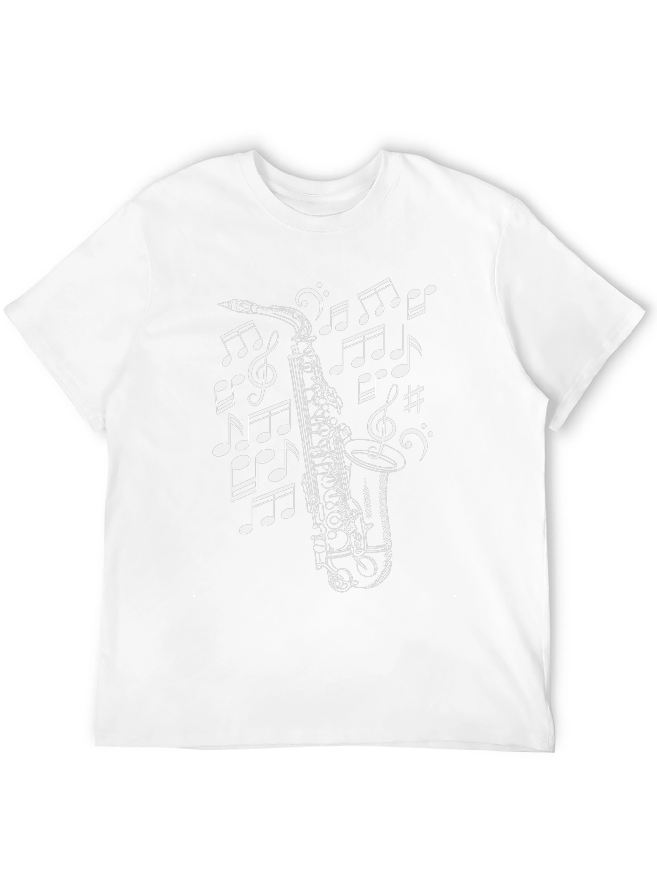 Musical Saxophone T-Shirt - Black Cotton Tee