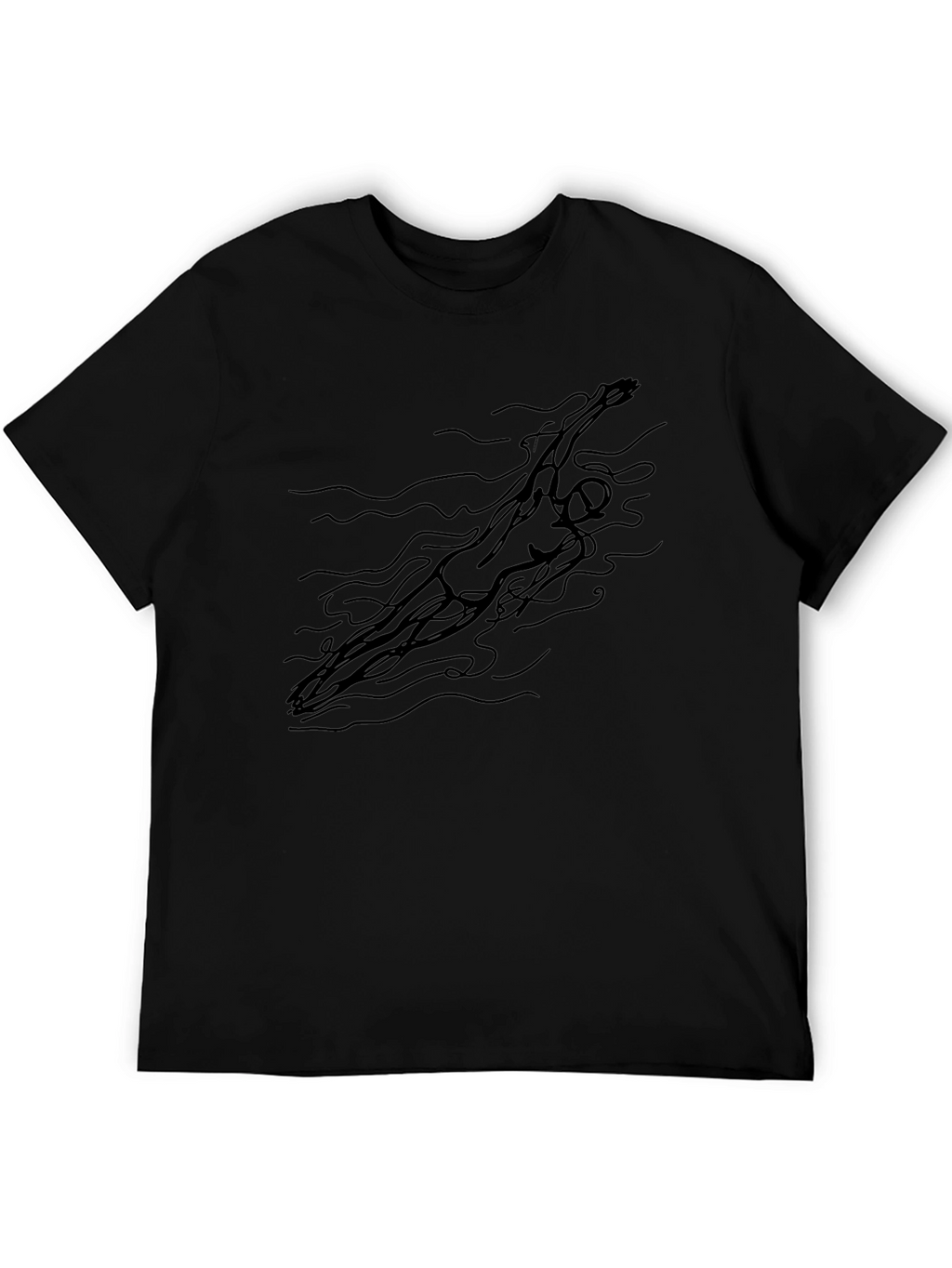 Swimmer Graphic Tee - Artistic Minimalist Design