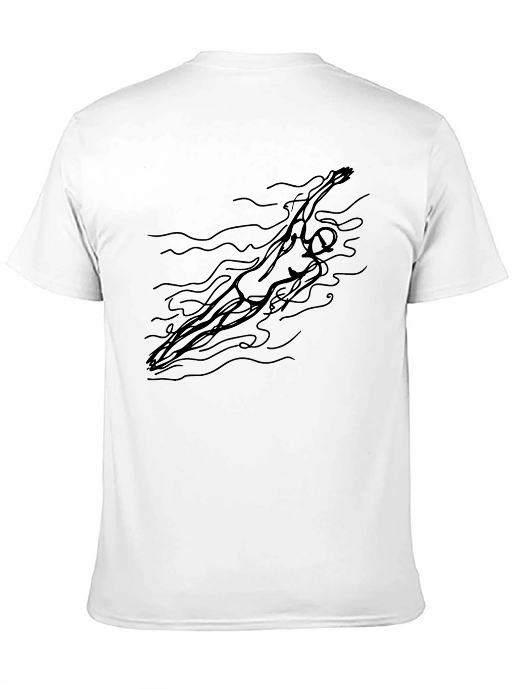 Swimmer Graphic Tee - Artistic Minimalist Design