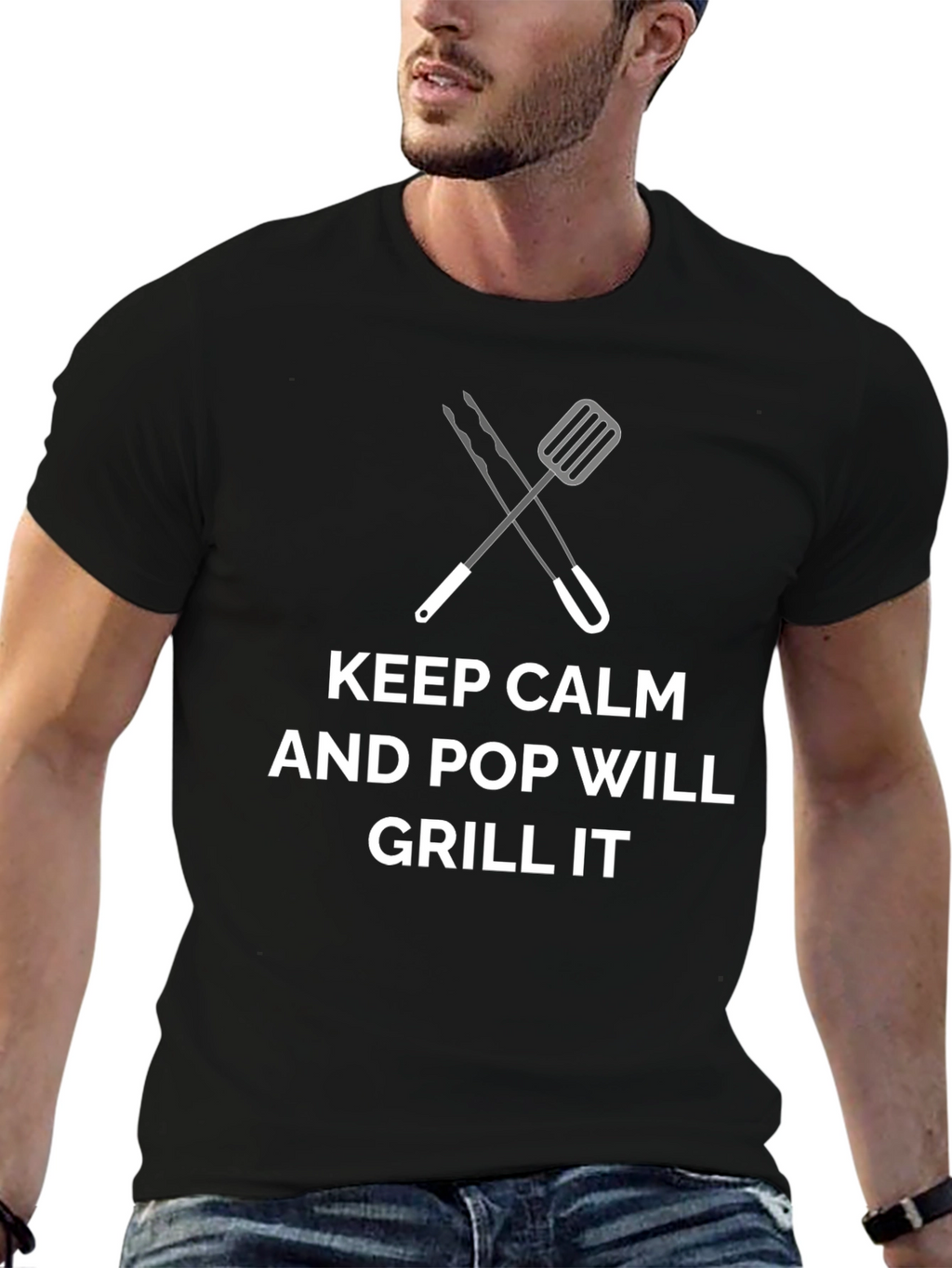 Keep Calm & Pop Will Grill It Graphic Tee