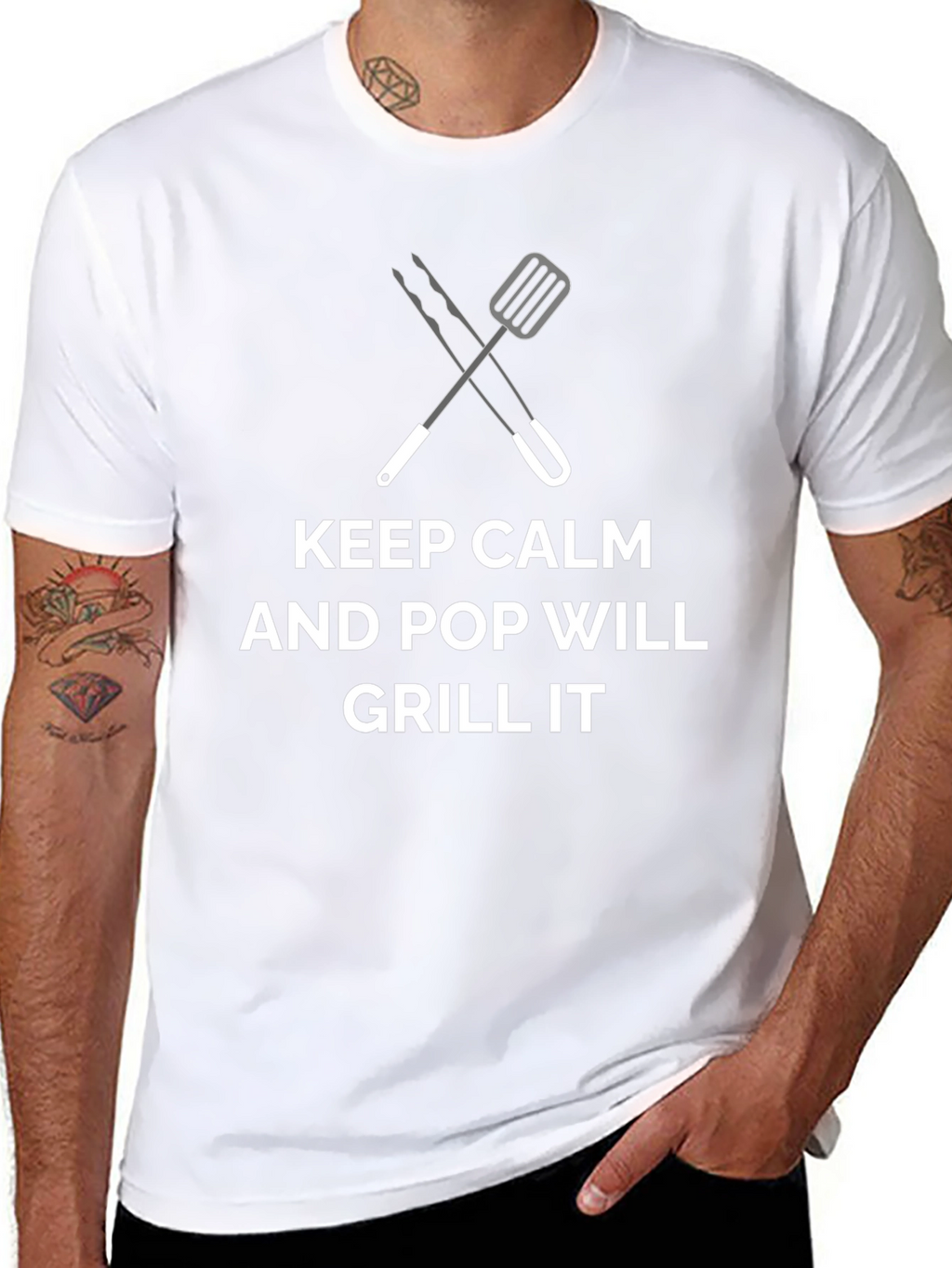 Keep Calm & Pop Will Grill It Graphic Tee