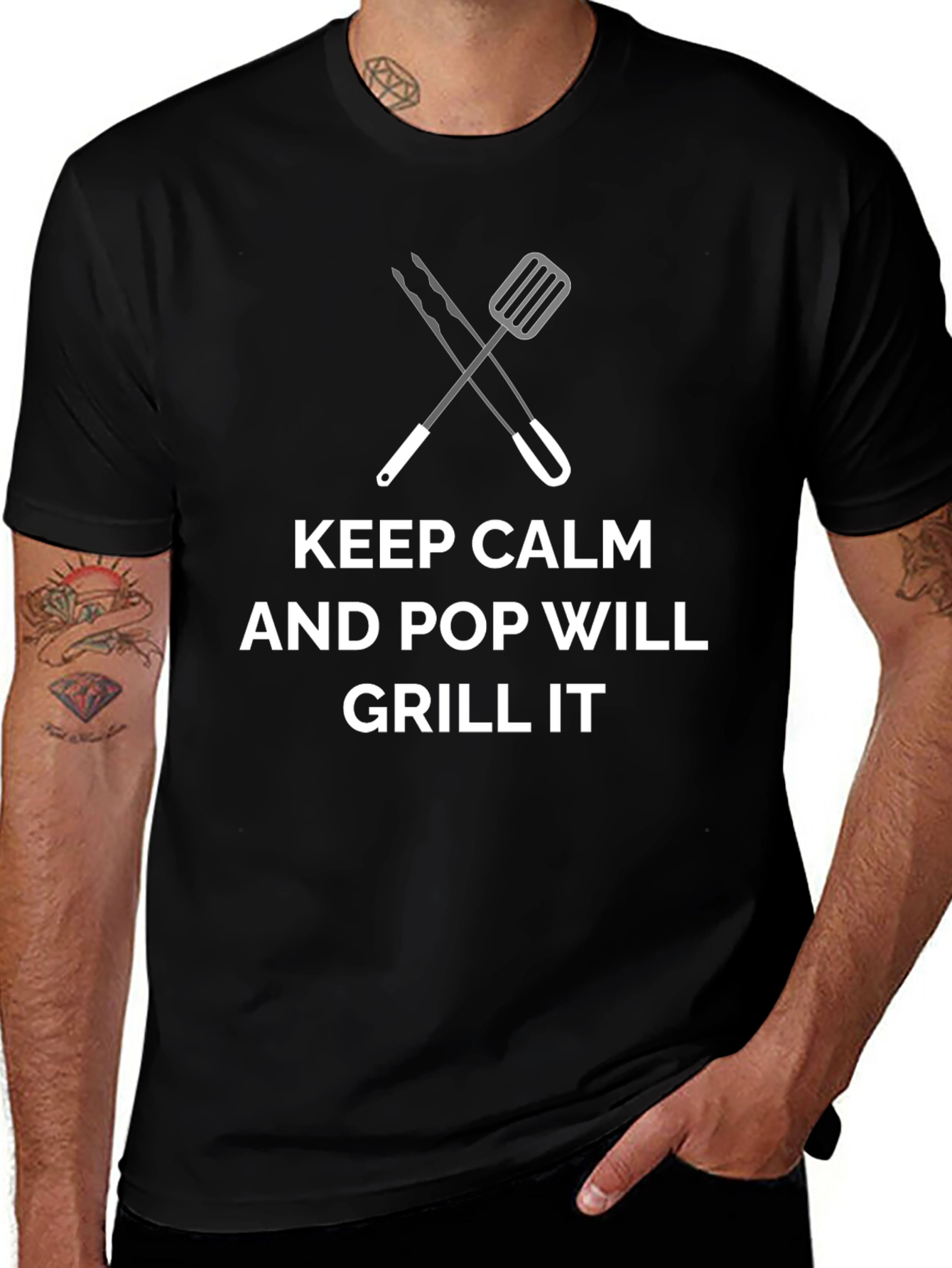 Keep Calm & Pop Will Grill It Graphic Tee