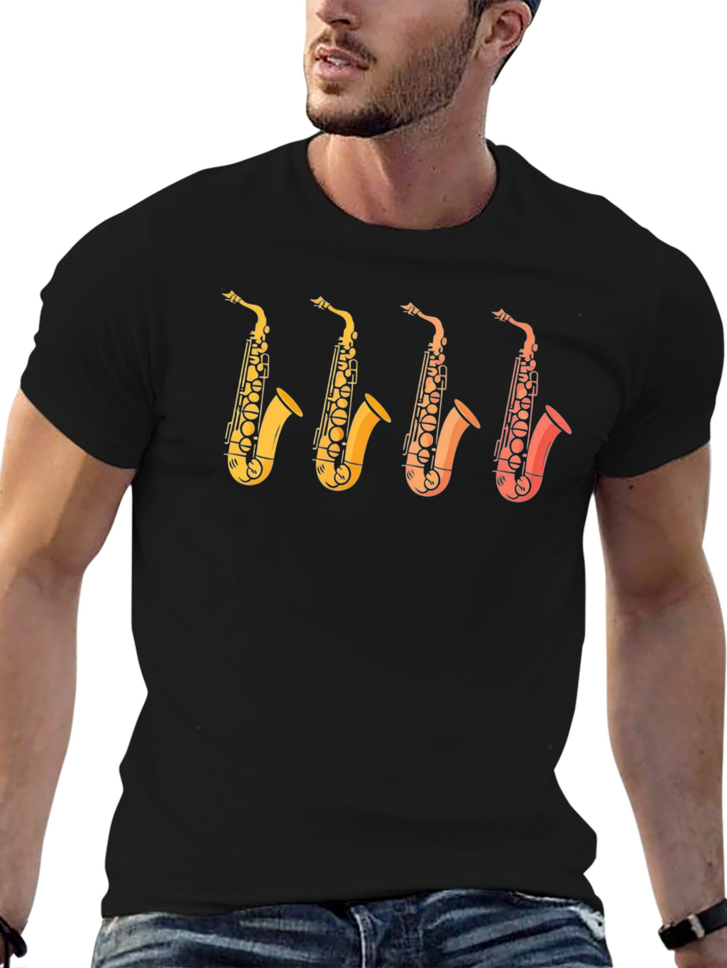 Saxophone Graphic T-Shirt