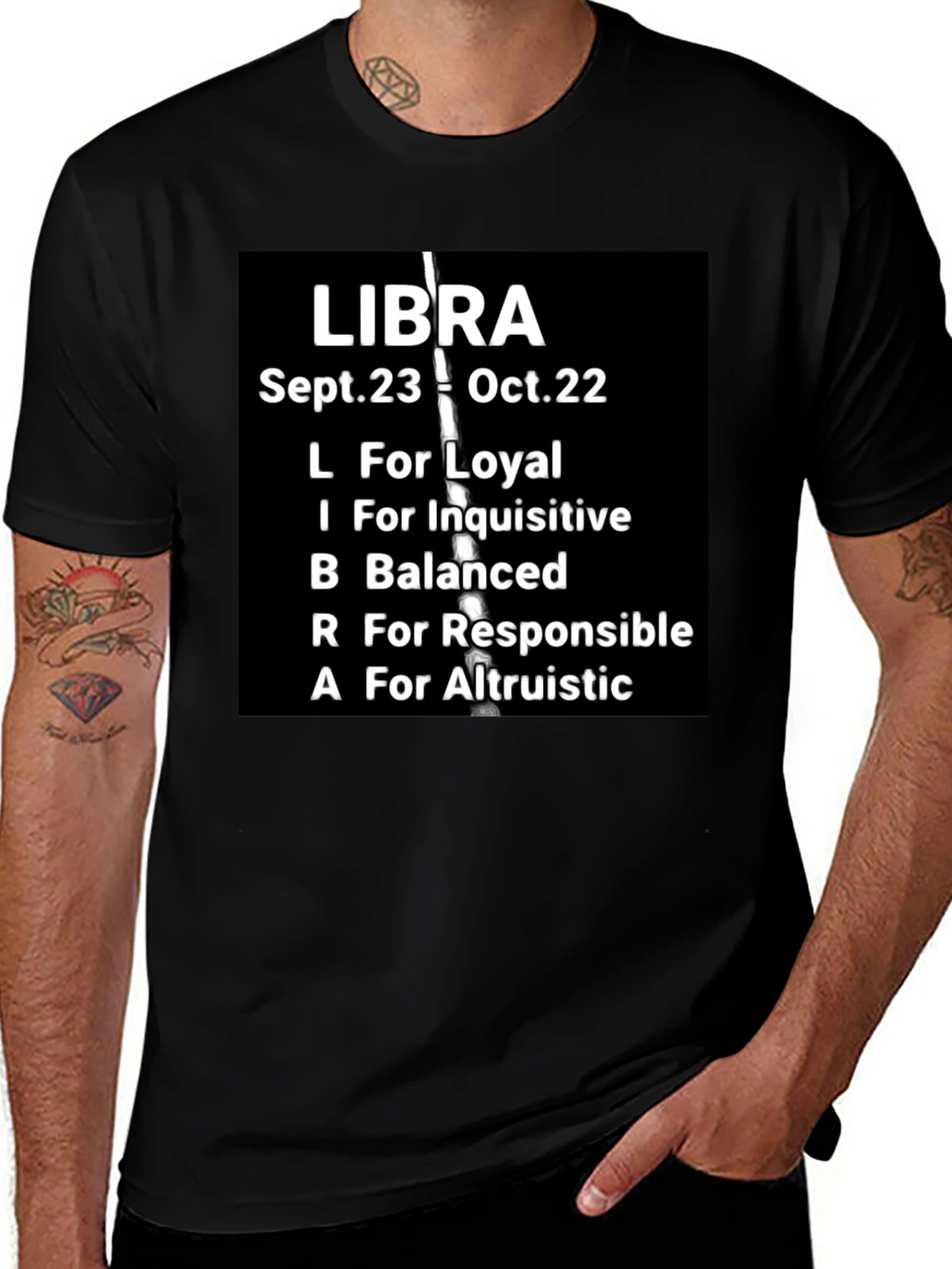 Libra Zodiac T-Shirt: Loyal Balanced & Altruistic Qualities
