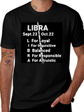 Libra Zodiac T-Shirt: Loyal Balanced & Altruistic Qualities