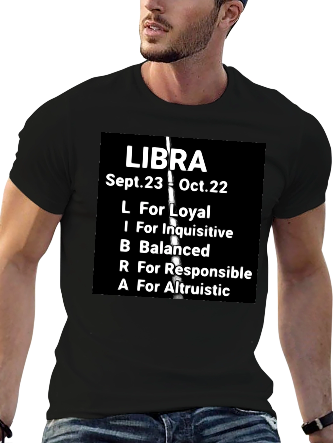Libra Zodiac T-Shirt: Loyal Balanced & Altruistic Qualities