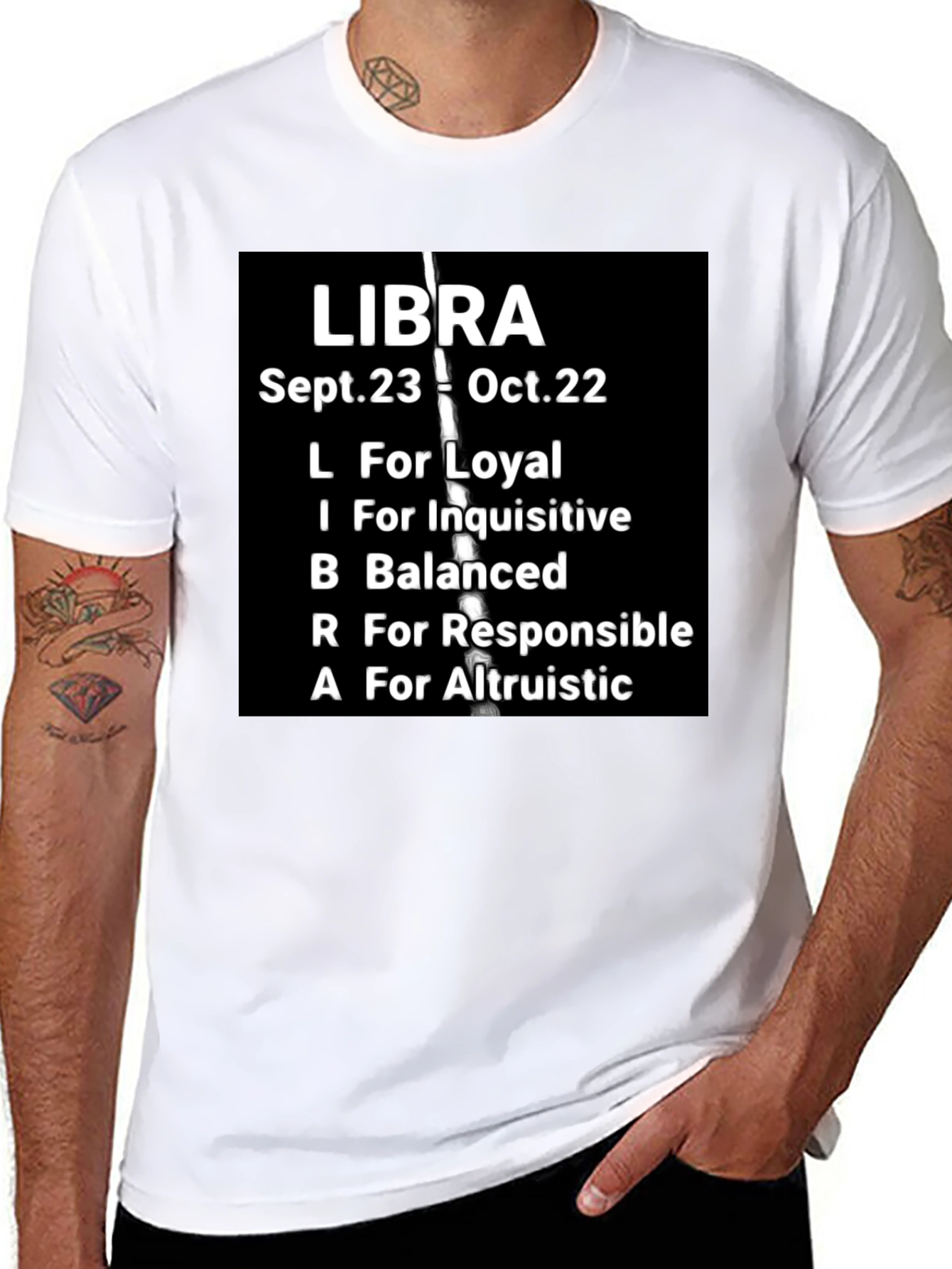 Libra Zodiac T-Shirt: Loyal Balanced & Altruistic Qualities